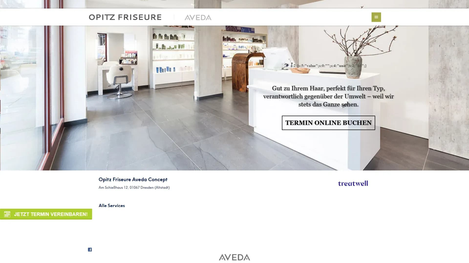 Opitz Friseure — Website