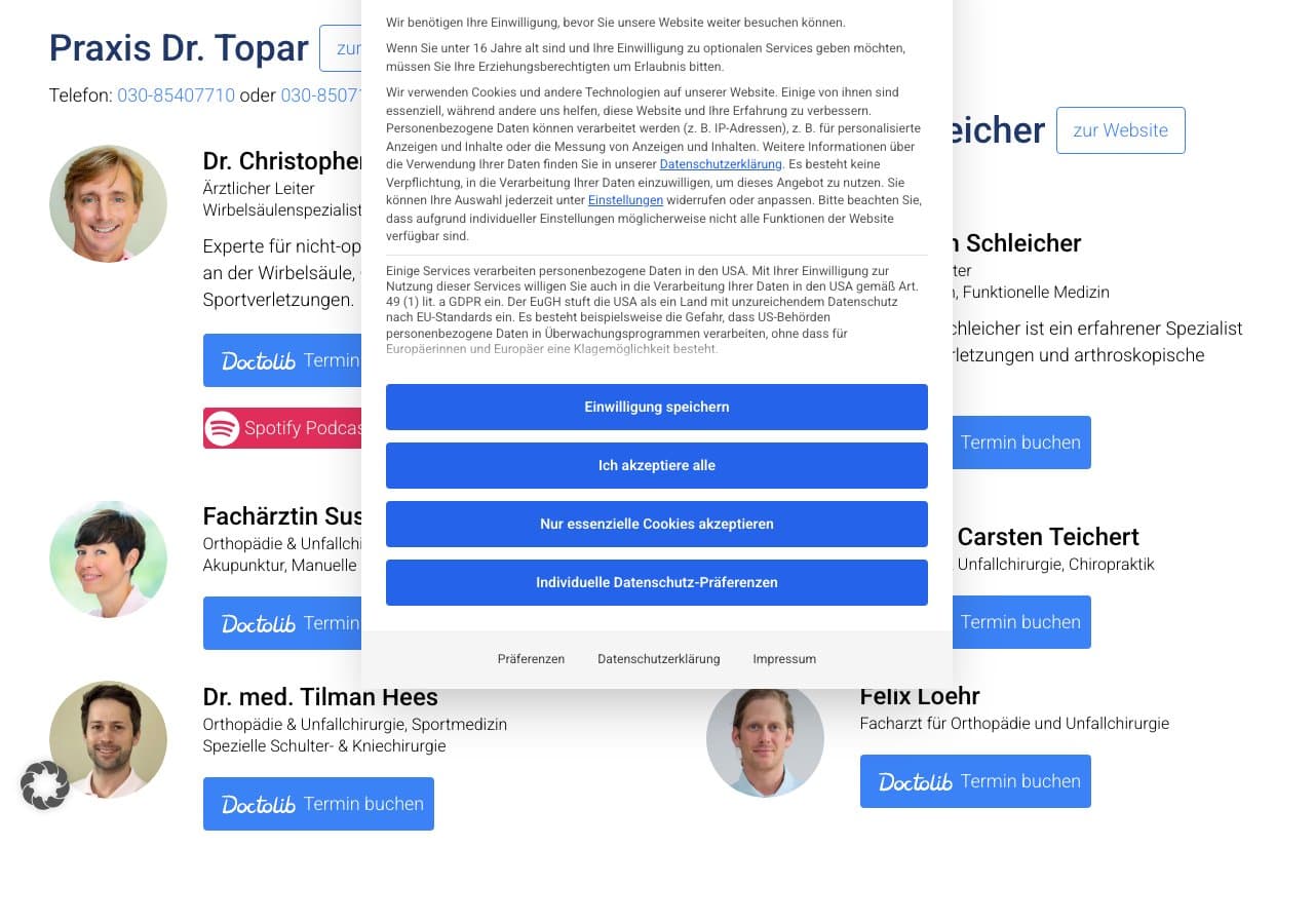 Praxisgemeinschaft Dr. Christopher Topar und Dr. Ulrich Schleicher