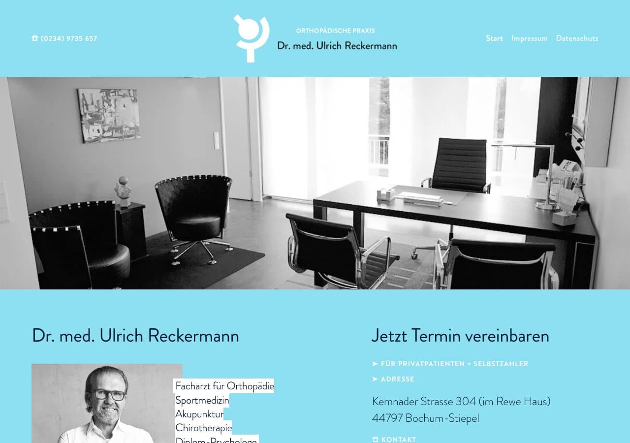 Orthopädie Praxis Bochum Stiepel