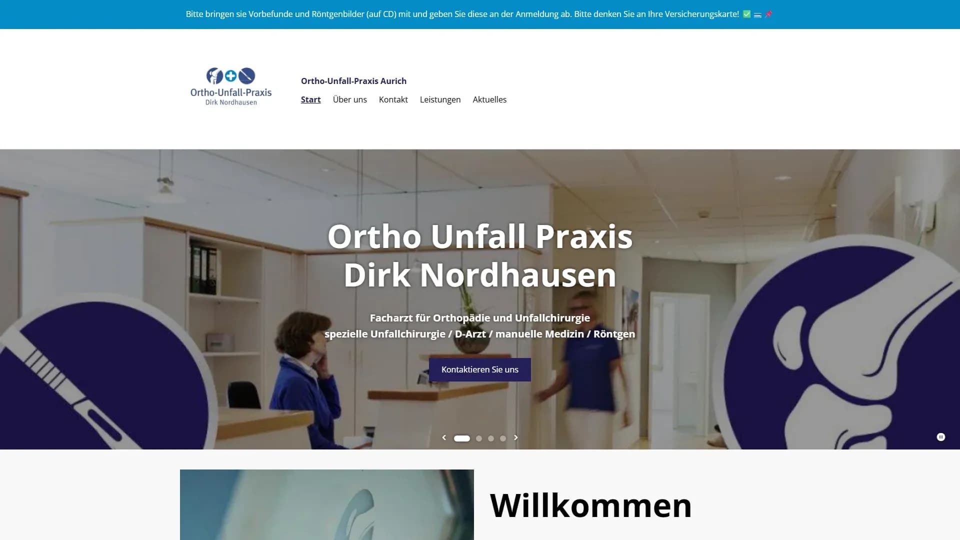 Ortho Unfall Praxis Dirk Nordhausen — Website