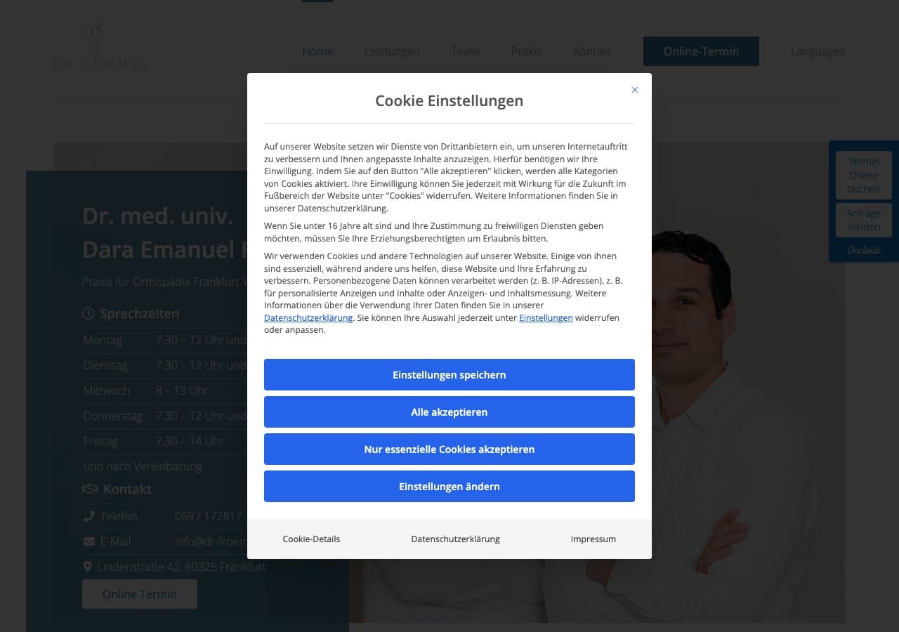 Praxis für Orthopädie Frankfurt Westend