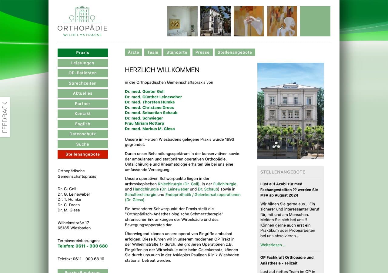 Orthopädie Wilhelmstrasse