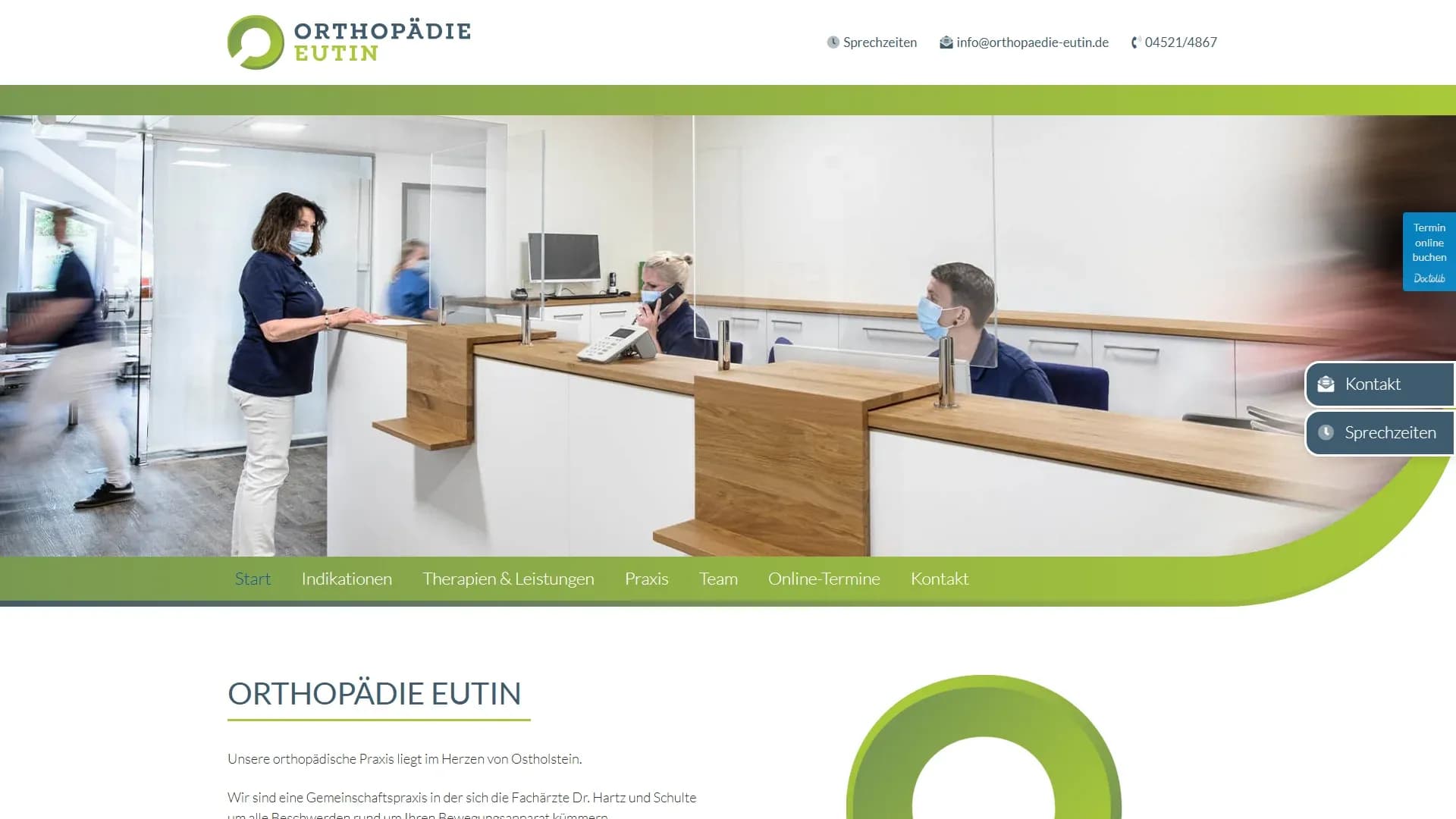 Orthopädische Praxis — Website