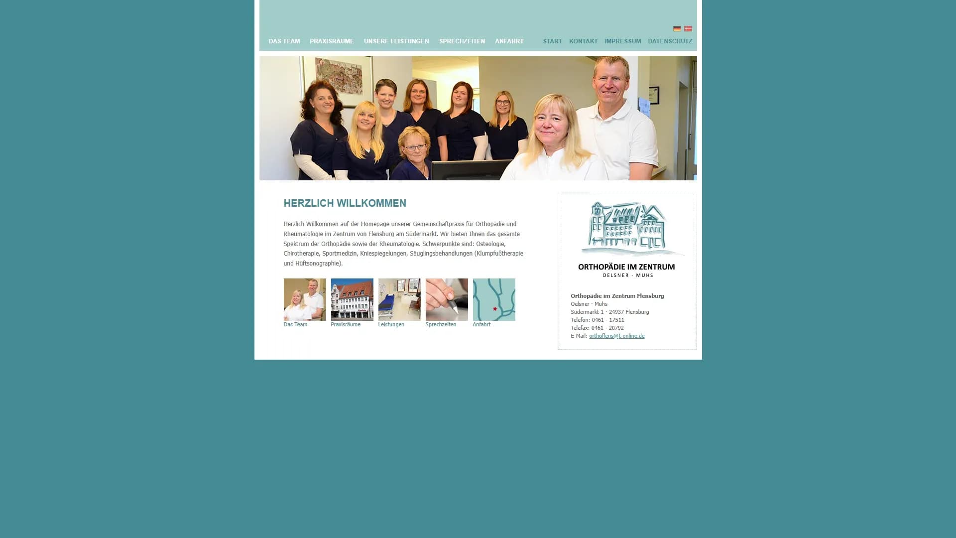 Orthopädie im Zentrum Flensburg — Website