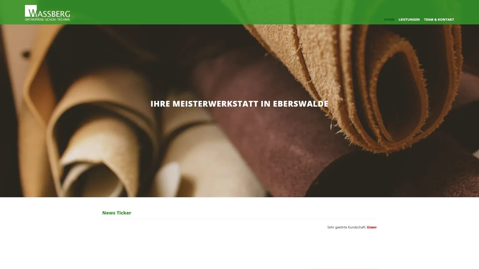 Orthopädie-Schuhtechnik Wassberg — Website