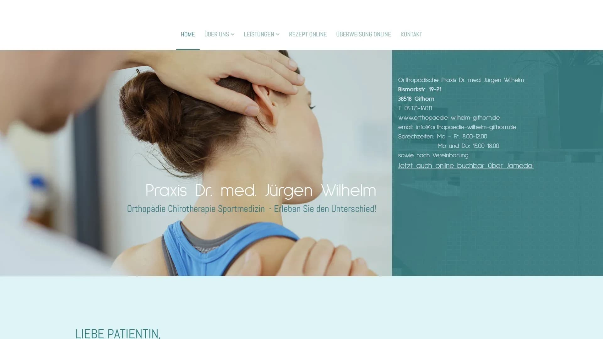 Orthopädie Wilhelm — Website