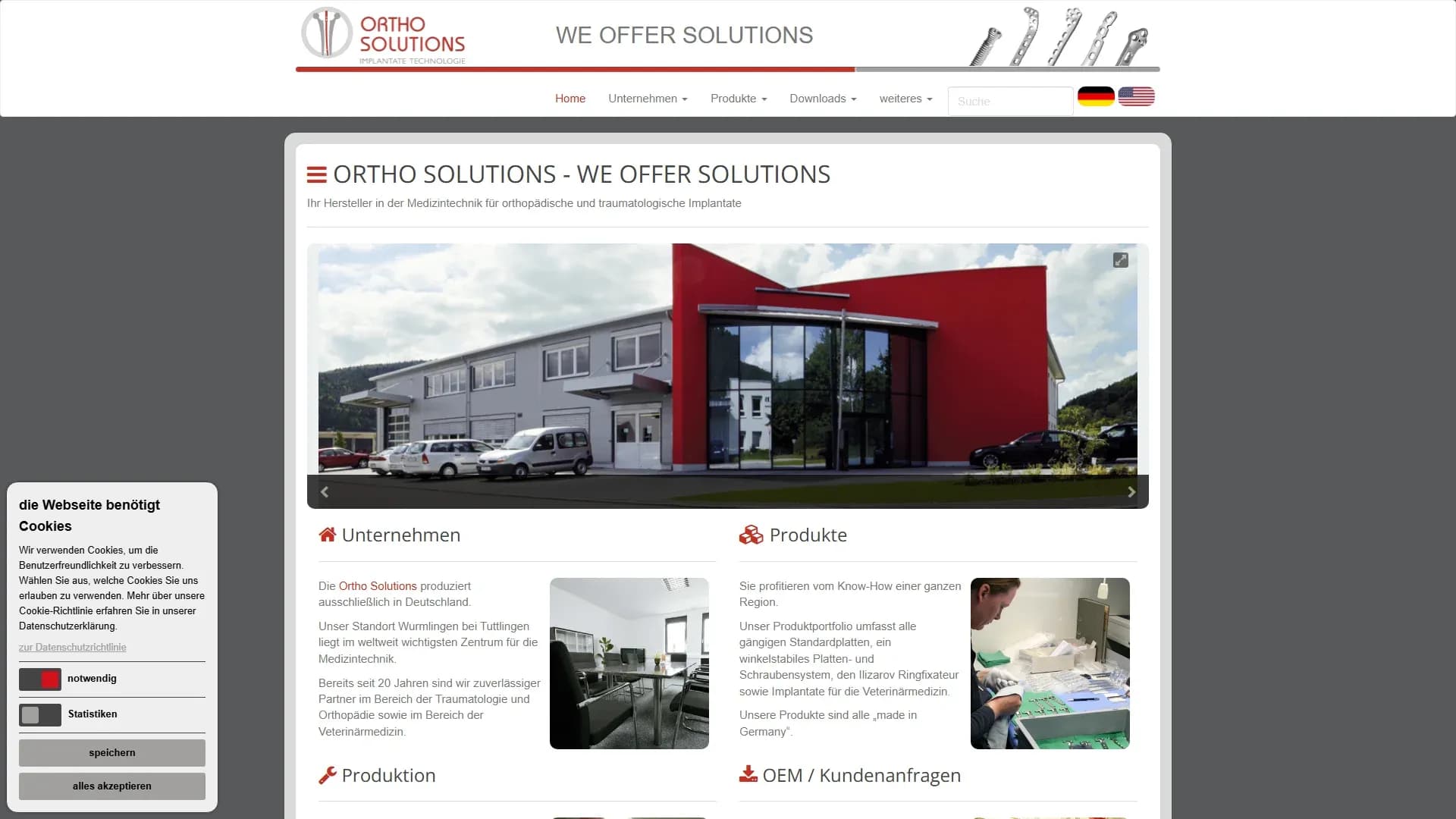 Ortho Solutions GmbH — Website