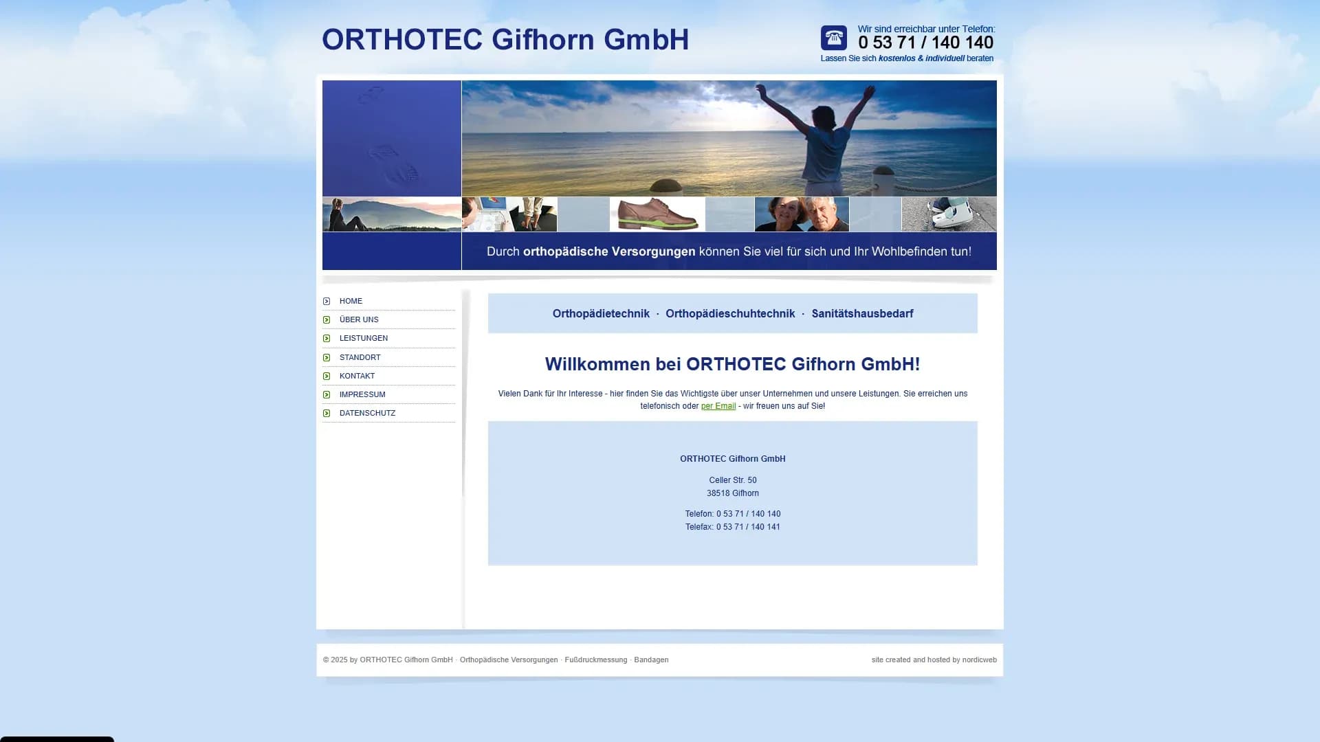 ORTHOTEC Gifhorn GmbH — Website