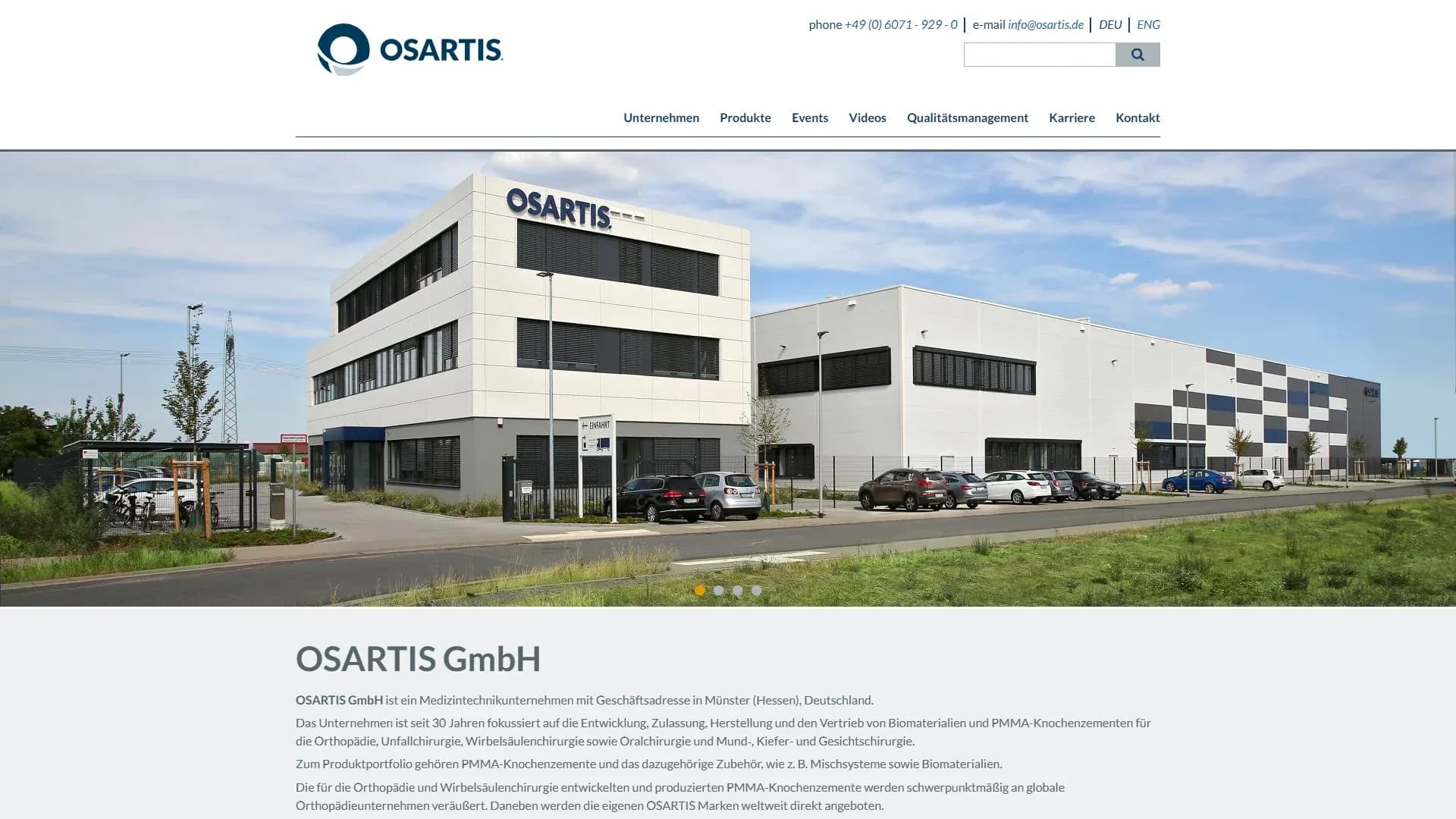 OSARTIS GmbH — Website