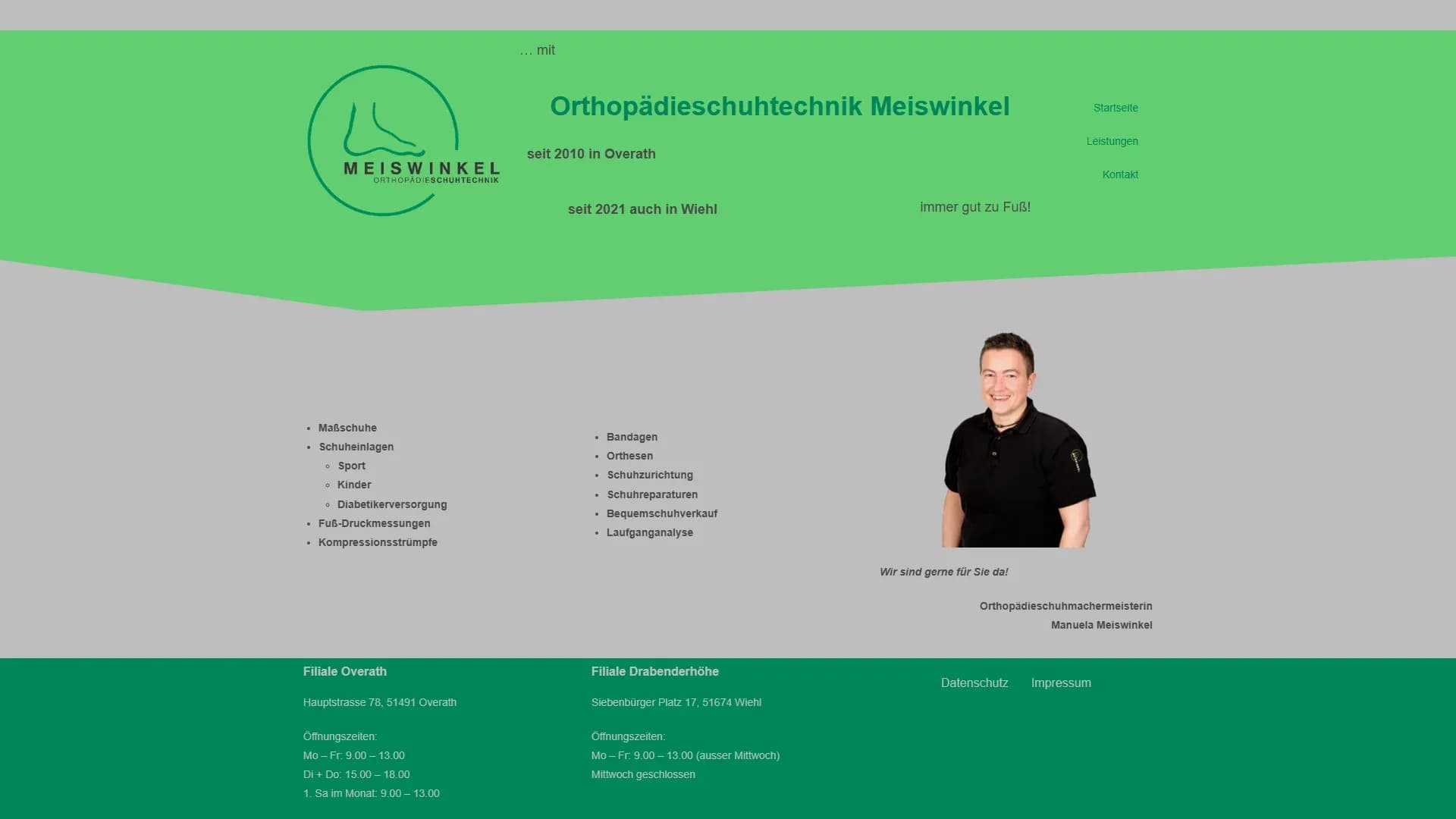 Orthopädieschuhtechnik Meiswinkel — Website
