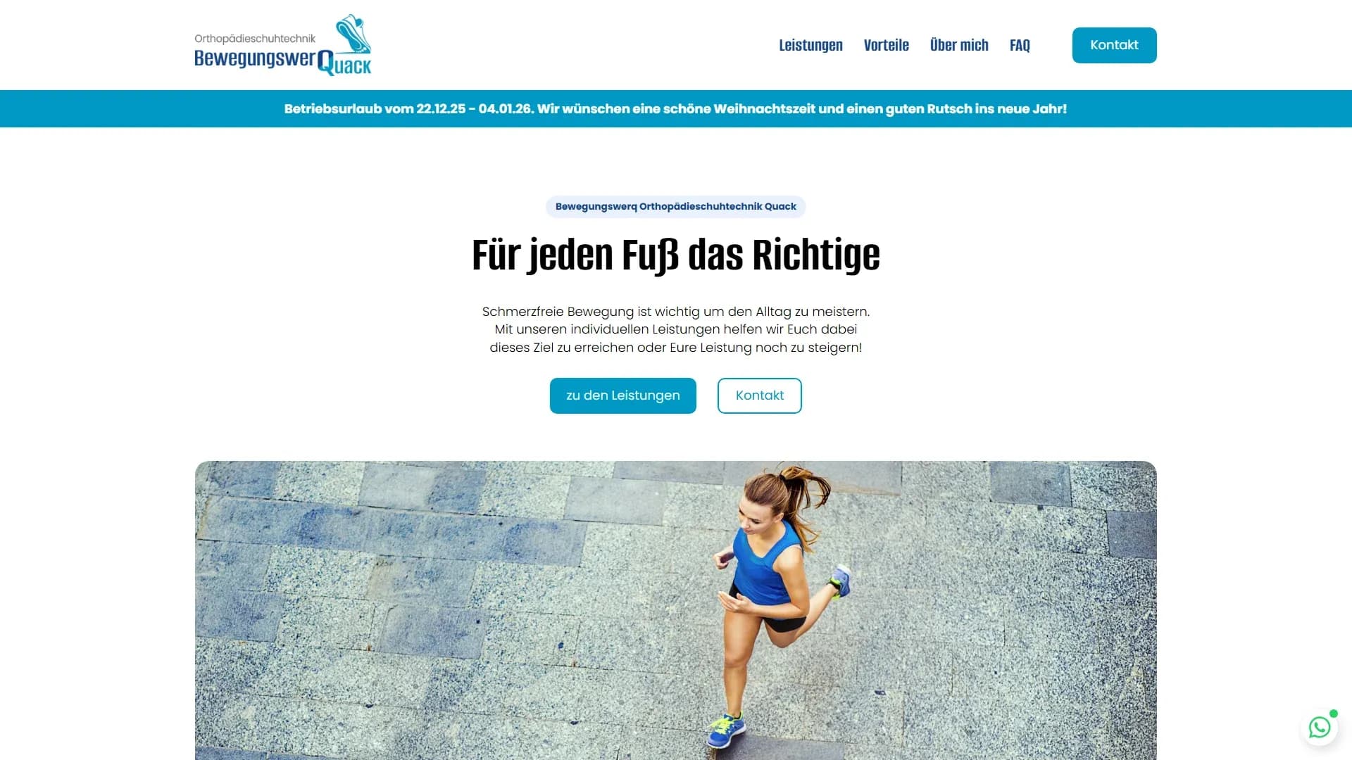 Bewegungswerq Orthopädieschuhtechnik Quack — Website