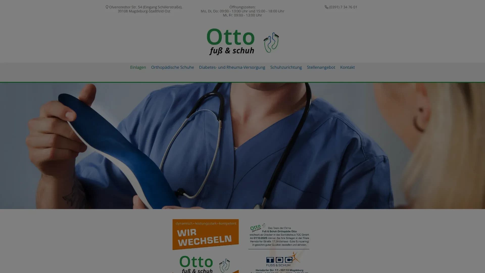 Fuß & Schuh Orthopädie Otto — Website