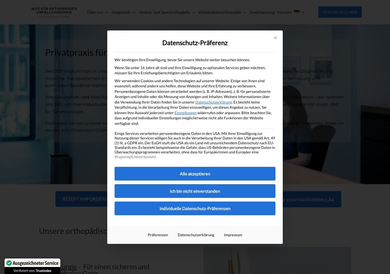 MVZ für Orthopädie und Unfallchirurgie Golzheim