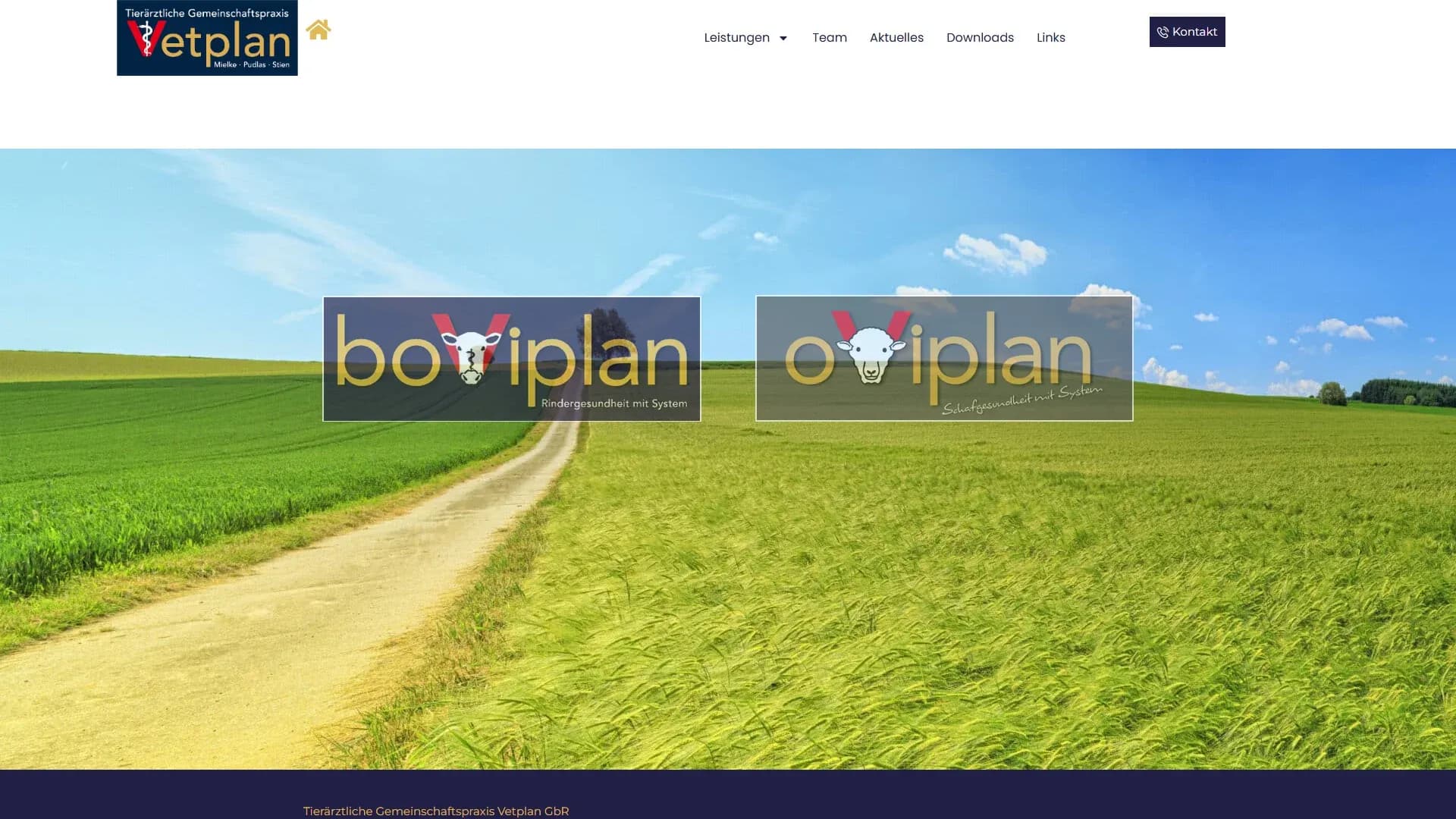 Tierärztliche Gemeinschaftspraxis Vetplan GbR Mielke, Pudlas & Stien — Website