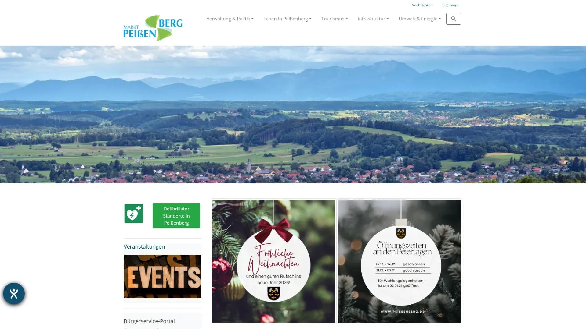 Stadt Peißenberg — Website