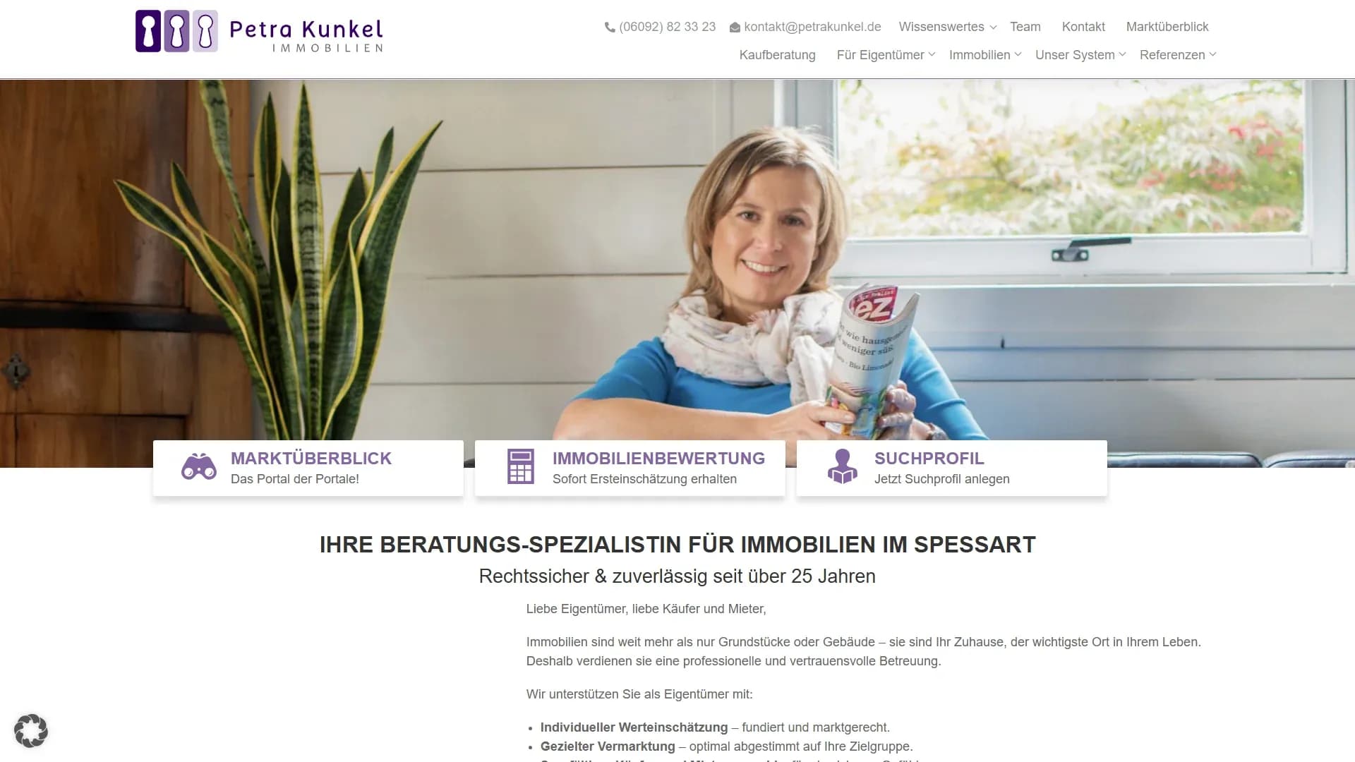 Petra Kunkel Immobilien — Website