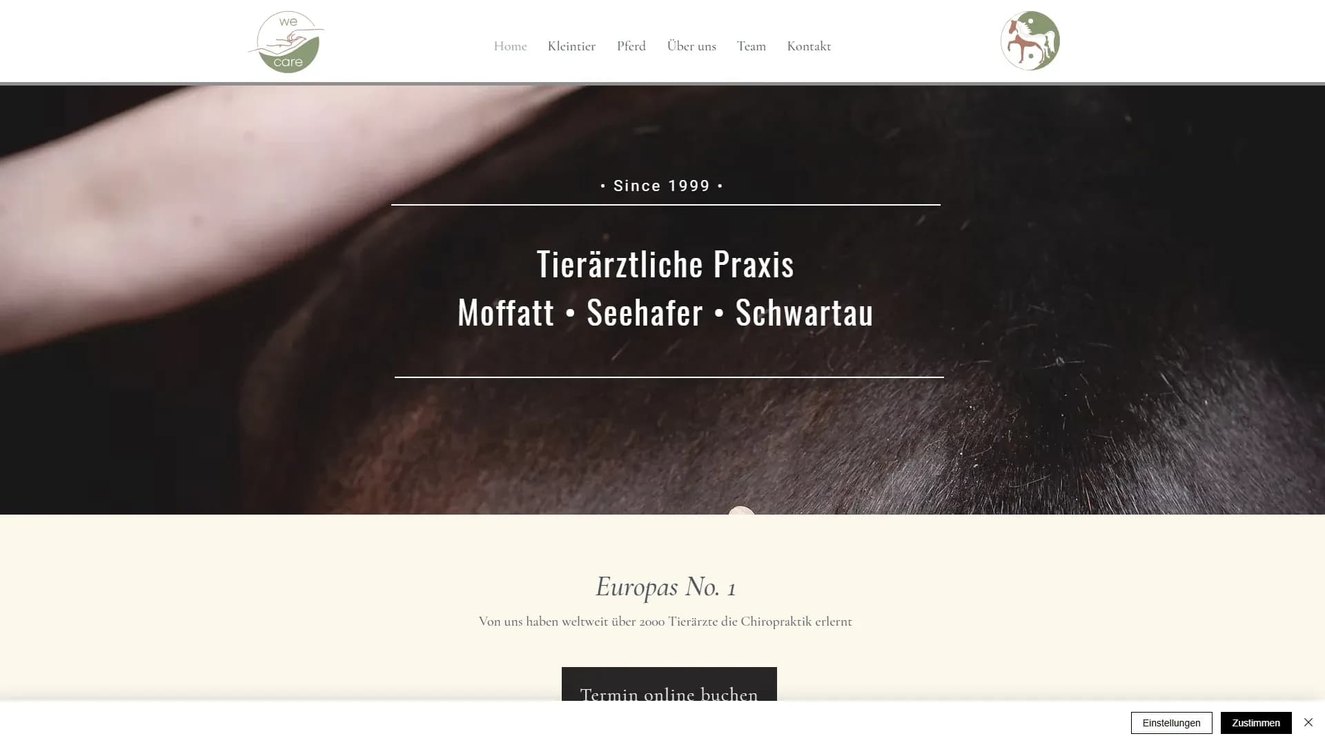 TOZ- Nord ; Tierärztliche Praxis Moffatt Seehafer Schwartau — Website