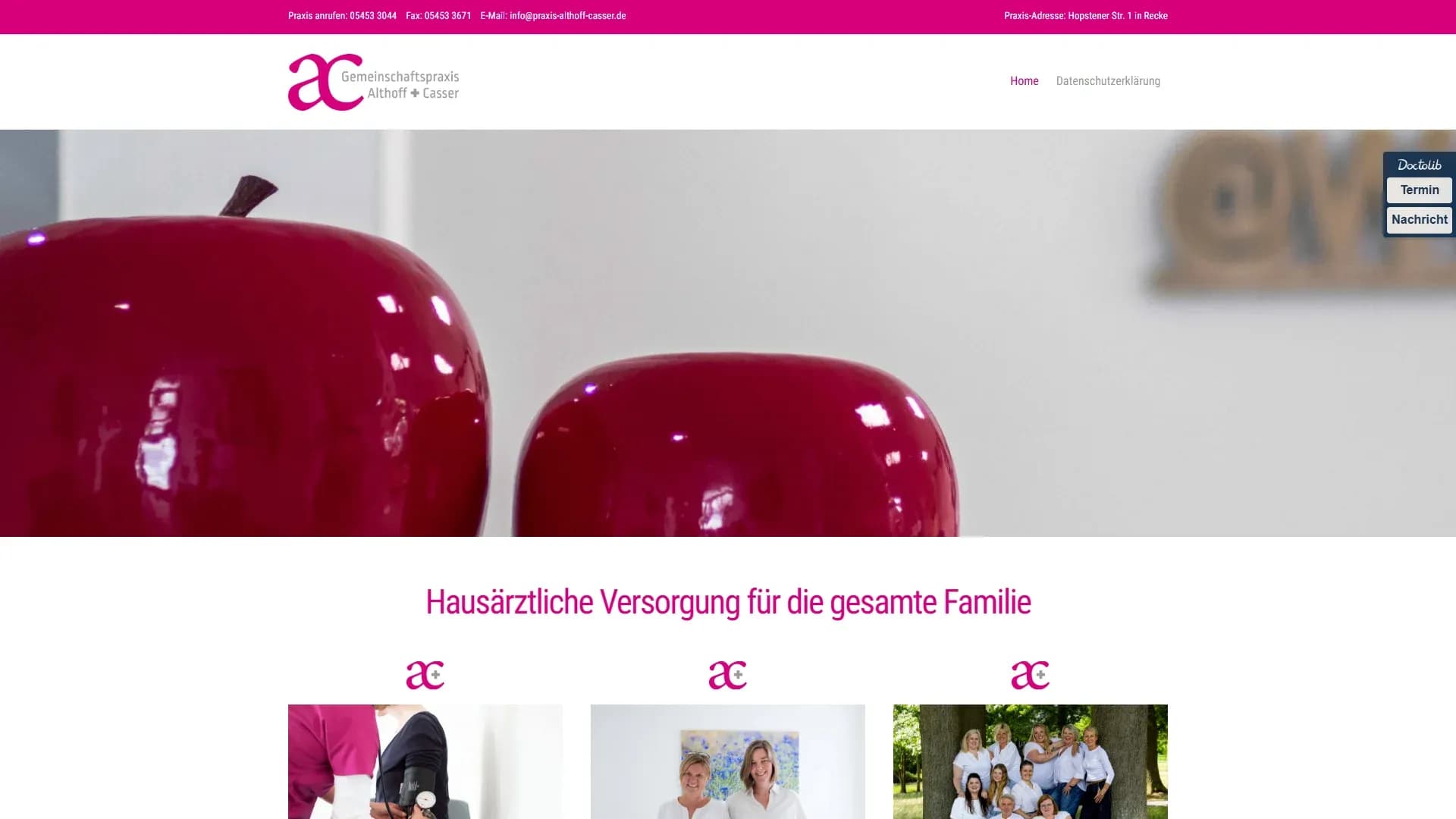 Gemeinschaftspraxis Althoff und Casser — Website