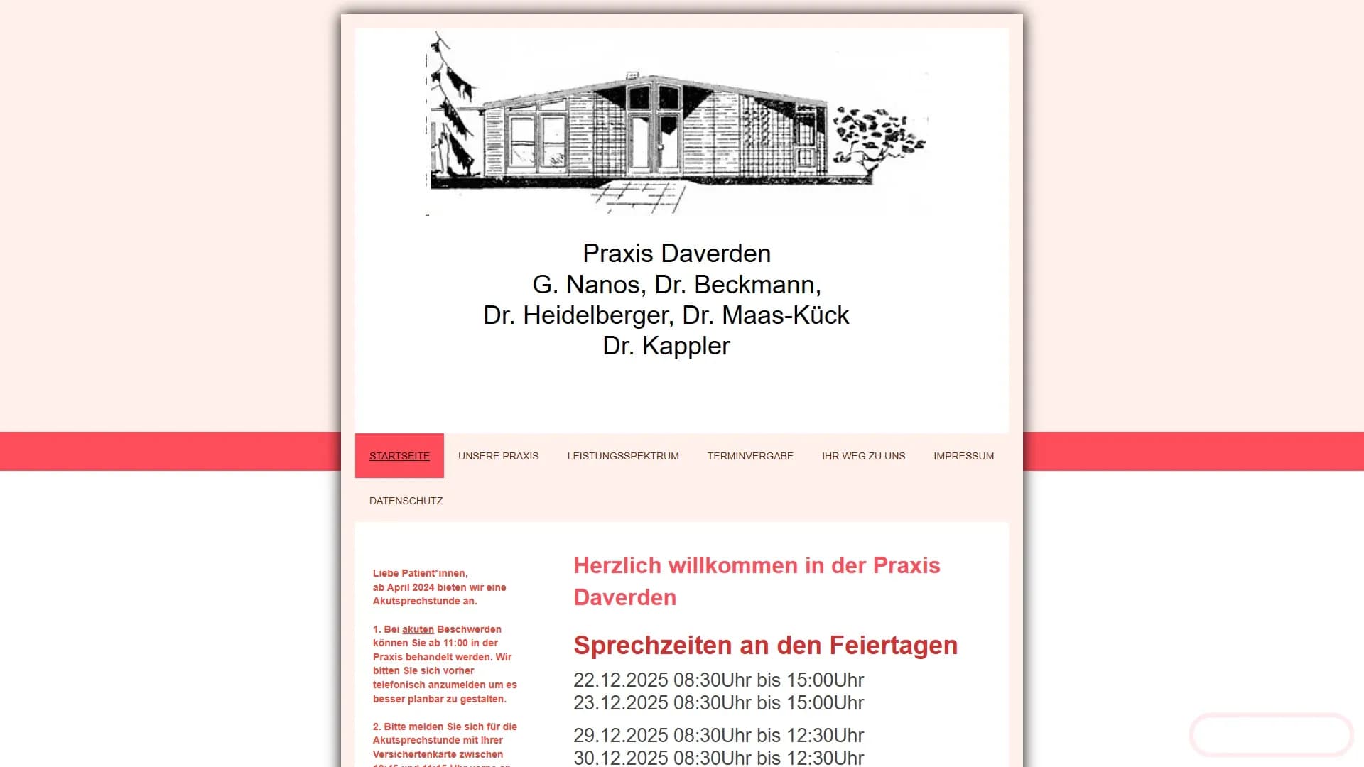 Praxis Daverden — Website