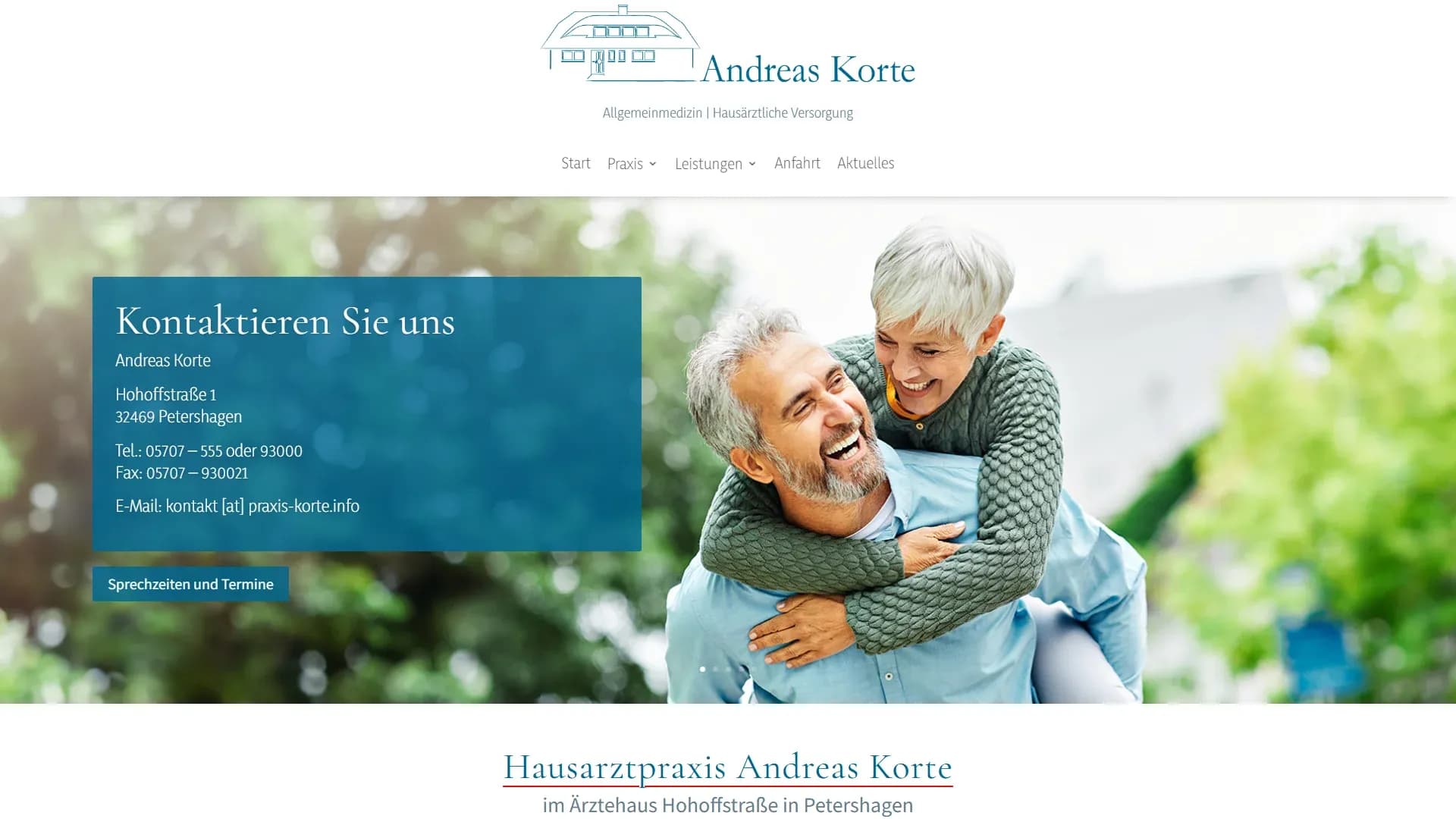 Hausarztpraxis Andreas Korte — Website