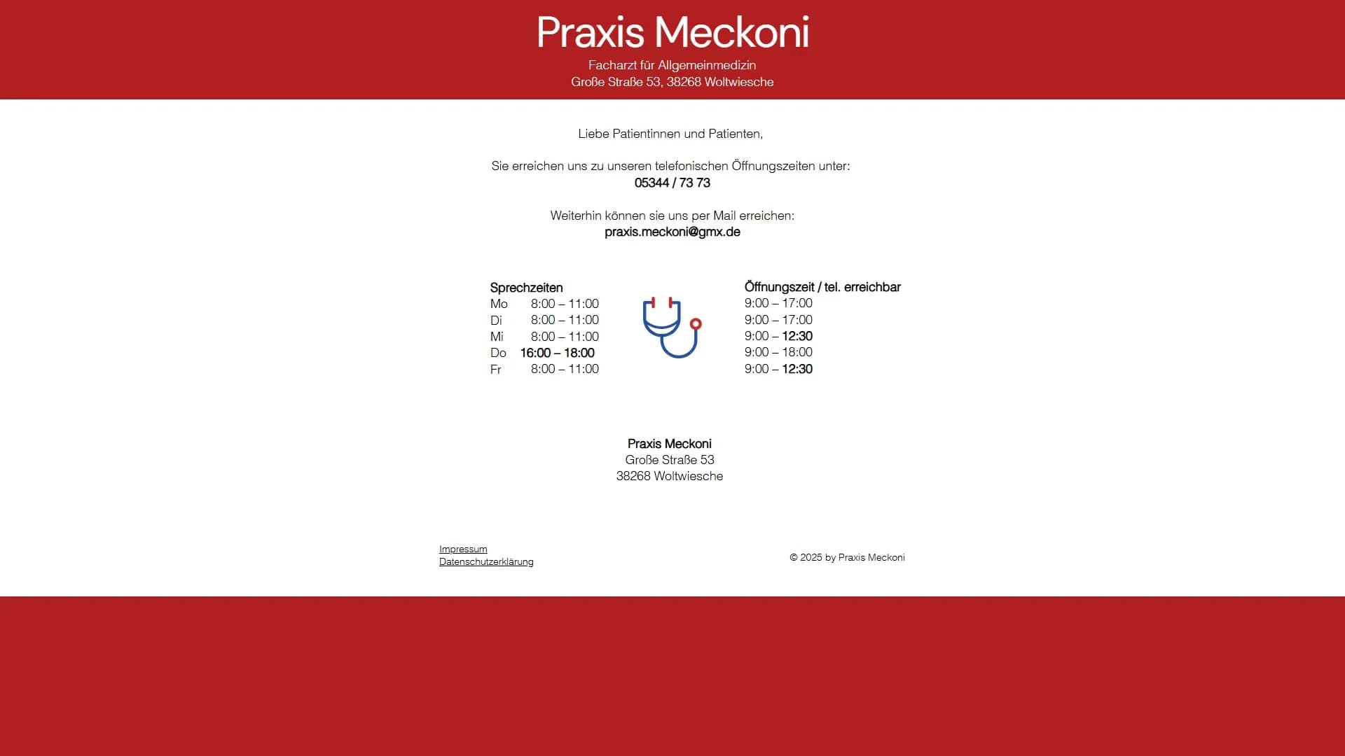 Praxis Meckoni — Website