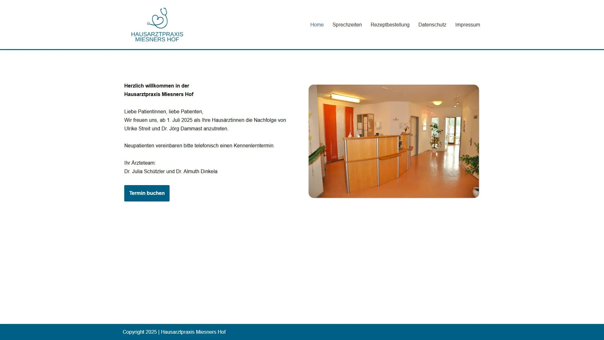 Hausarztpraxis Miesners Hof — Website