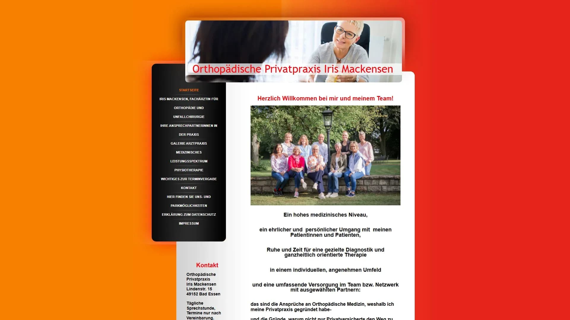 Orthopädische Privatpraxis Iris Mackensen — Website