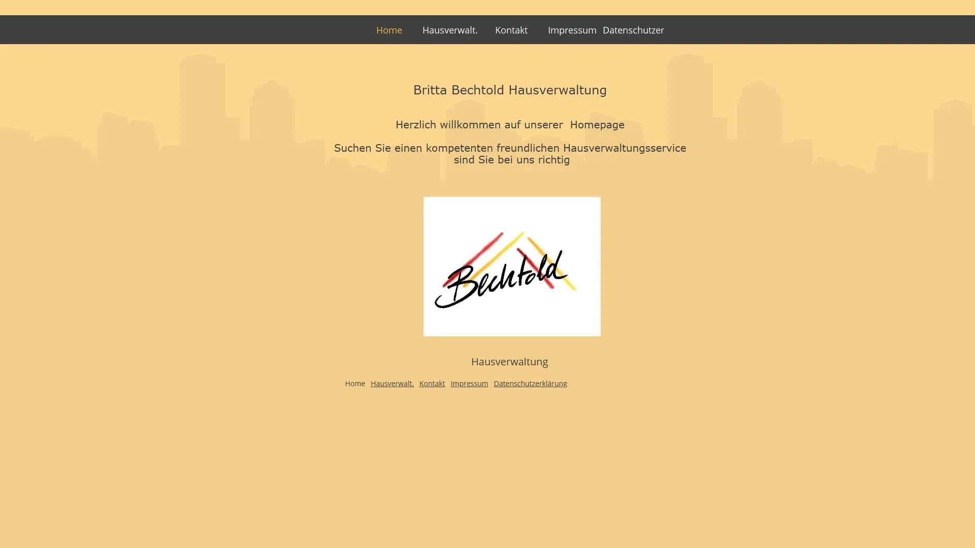 Britta Bechtold Hausverwaltung — Website