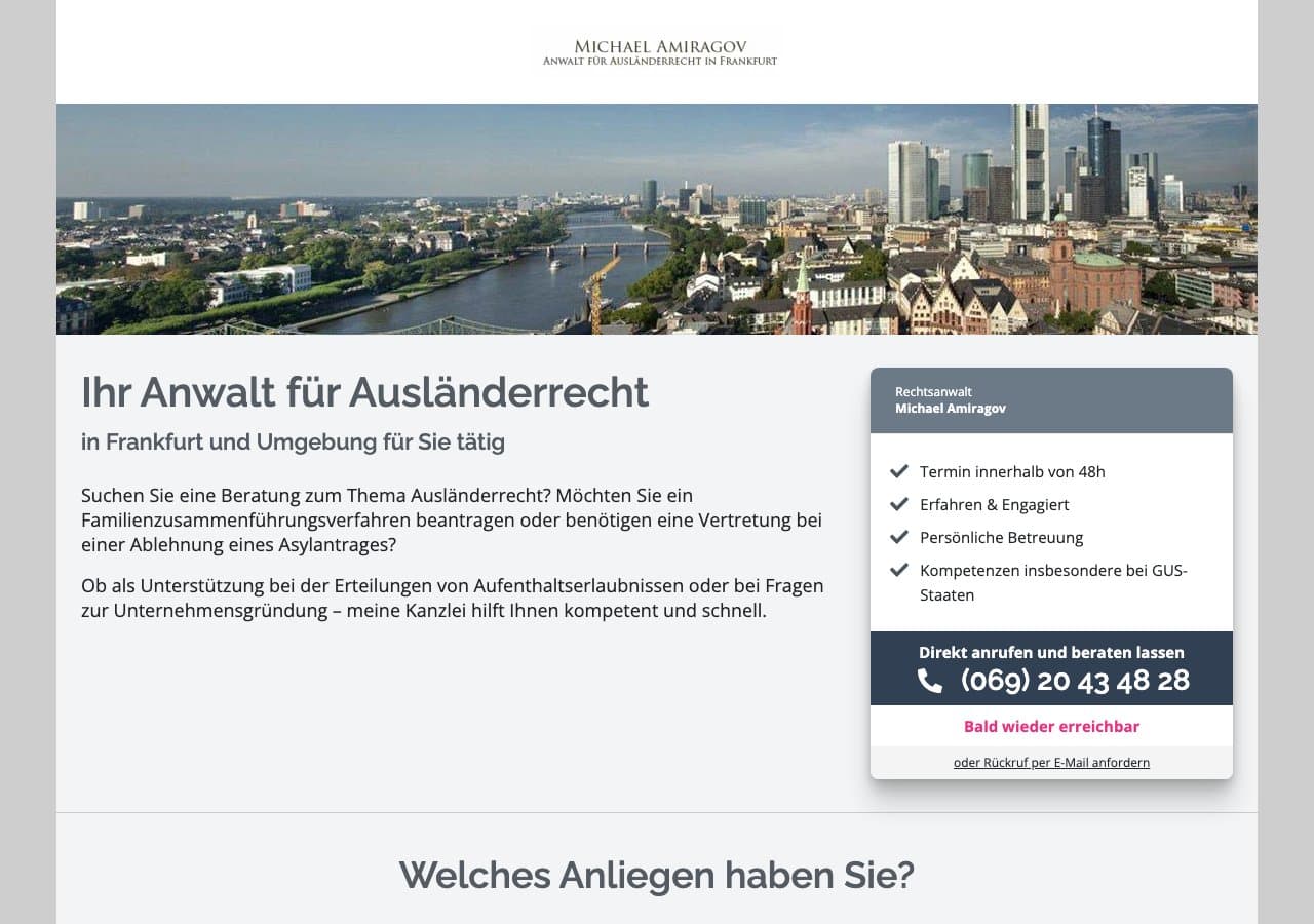 Rechtsanwalt Michael Amiragov