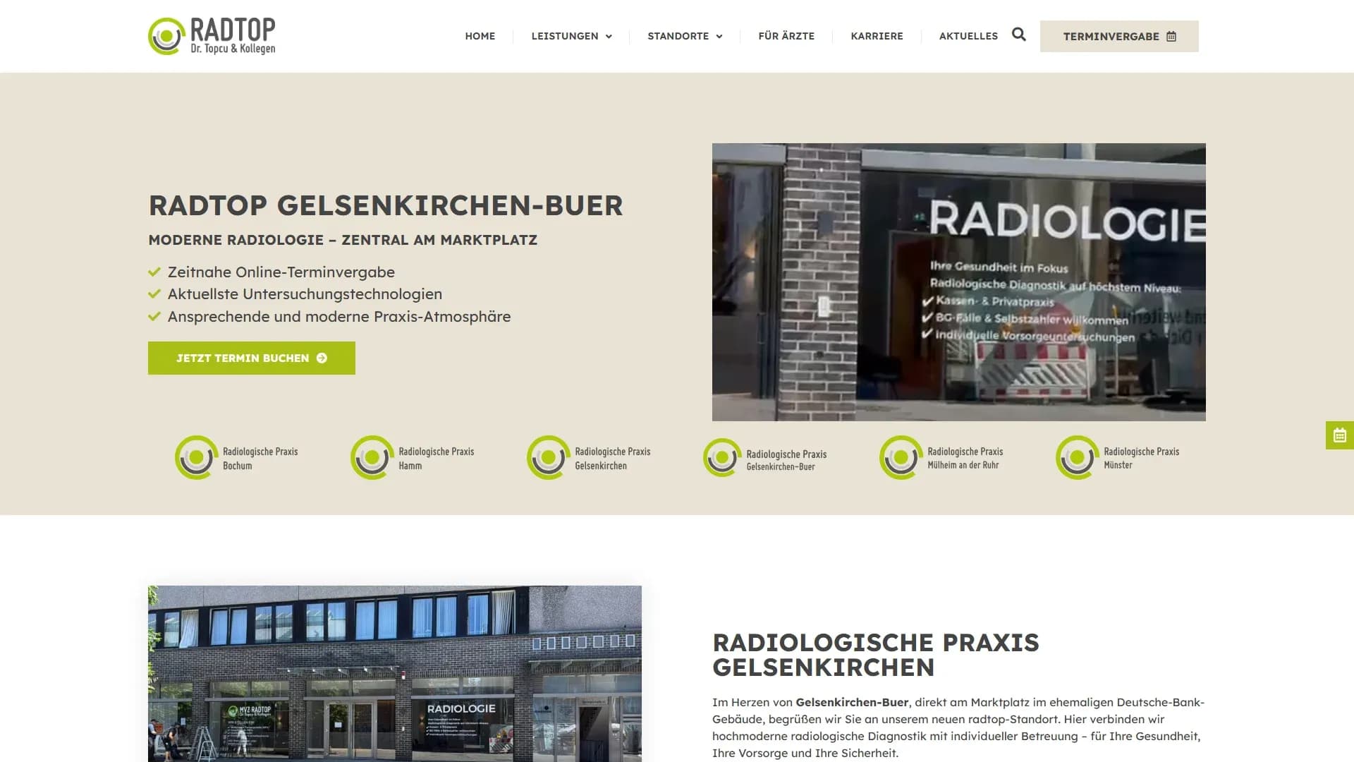 RADTOP Radiologie Gelsenkirchen-Buer Dr. Topcu & Kollegen — Website
