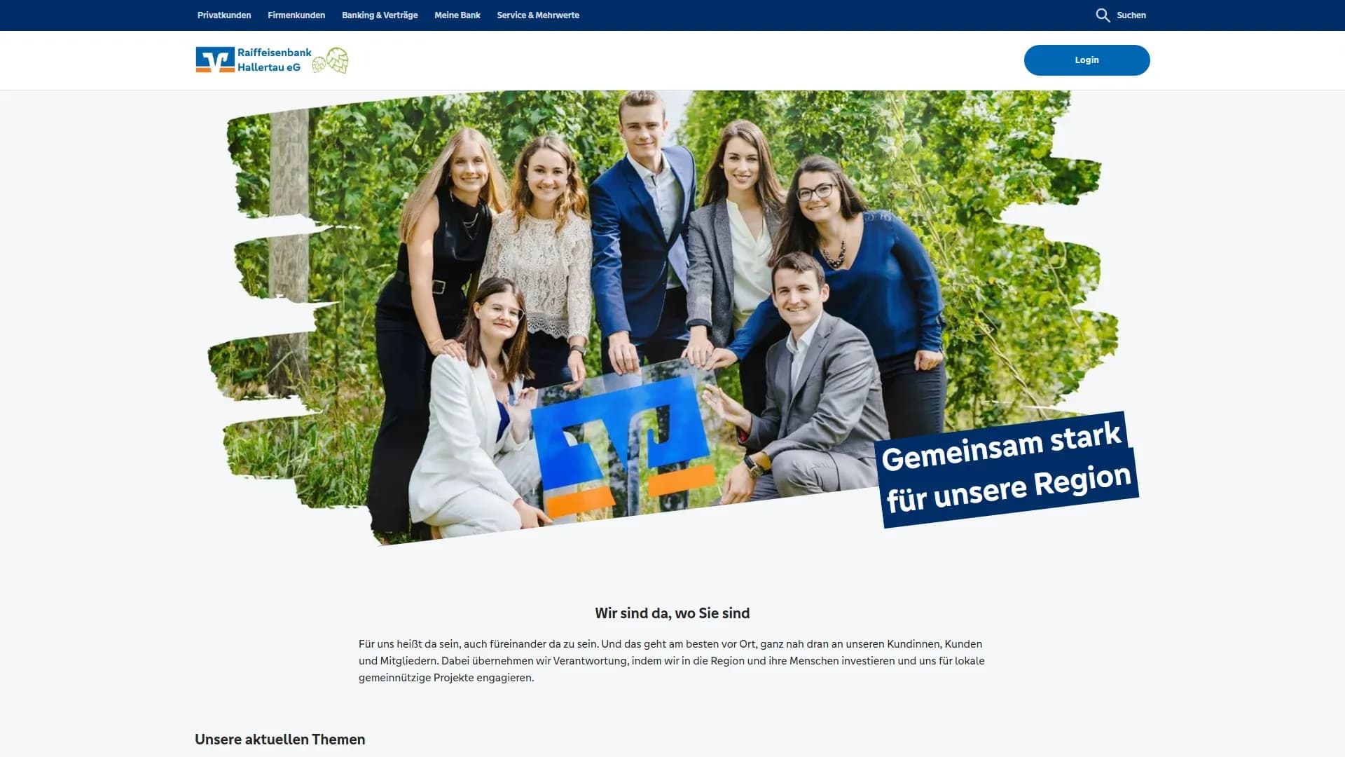 Raiffeisenbank Hallertau eG — Website