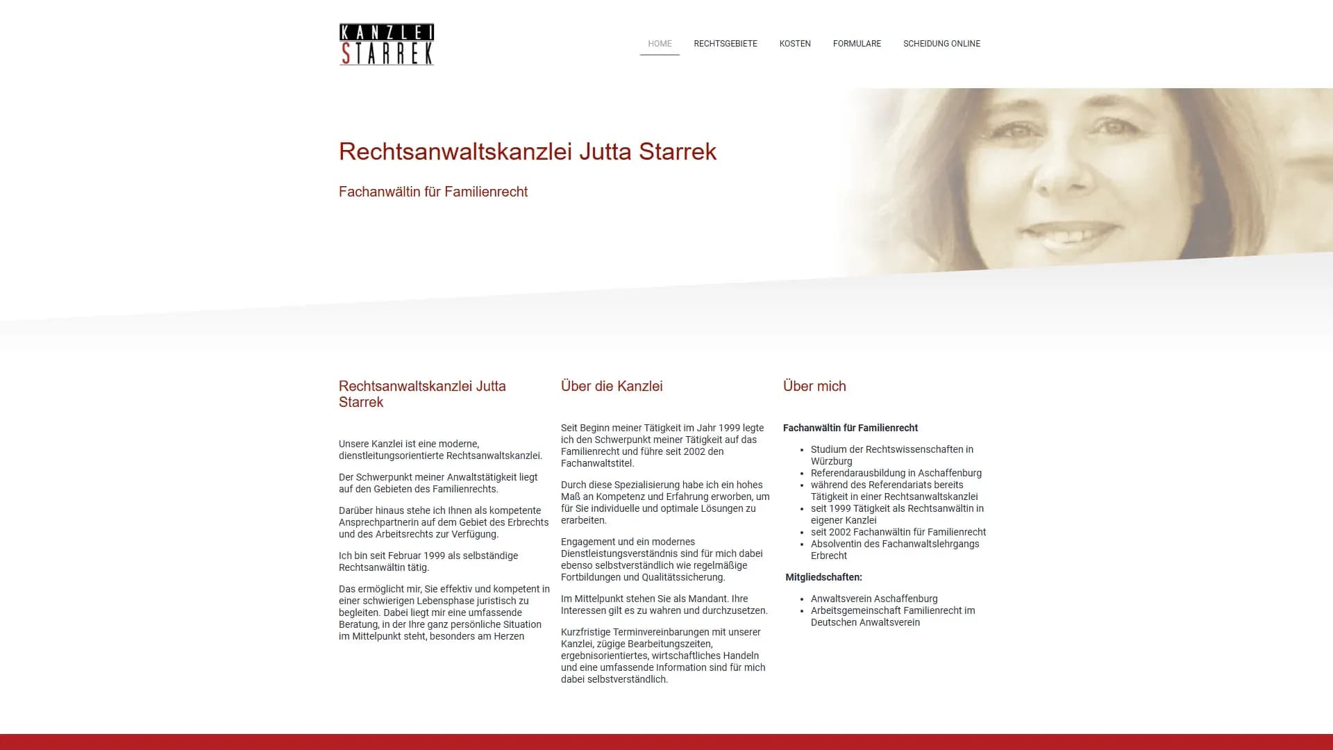 Rechtsanwaltskanzlei Starrek — Website