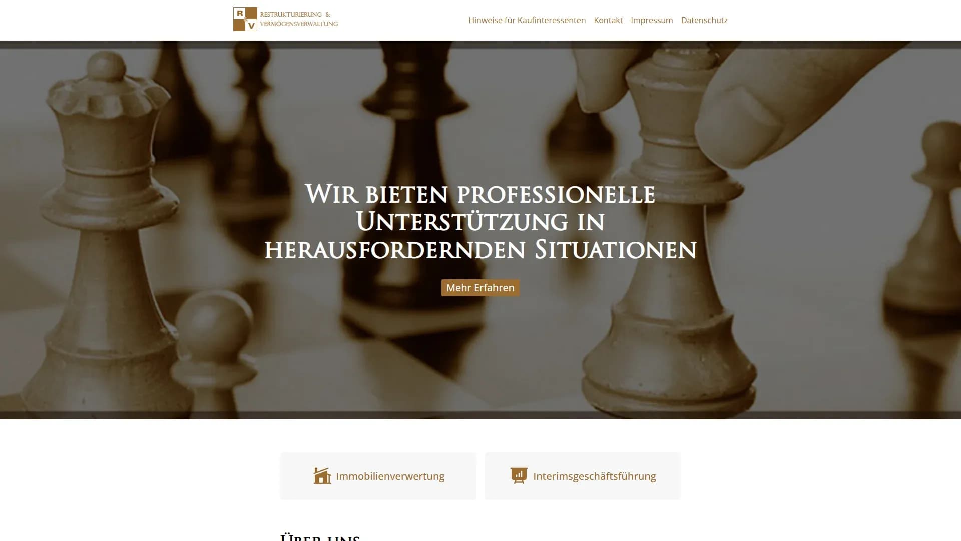 Restrukturierung & Immobilienberatung GmbH — Website