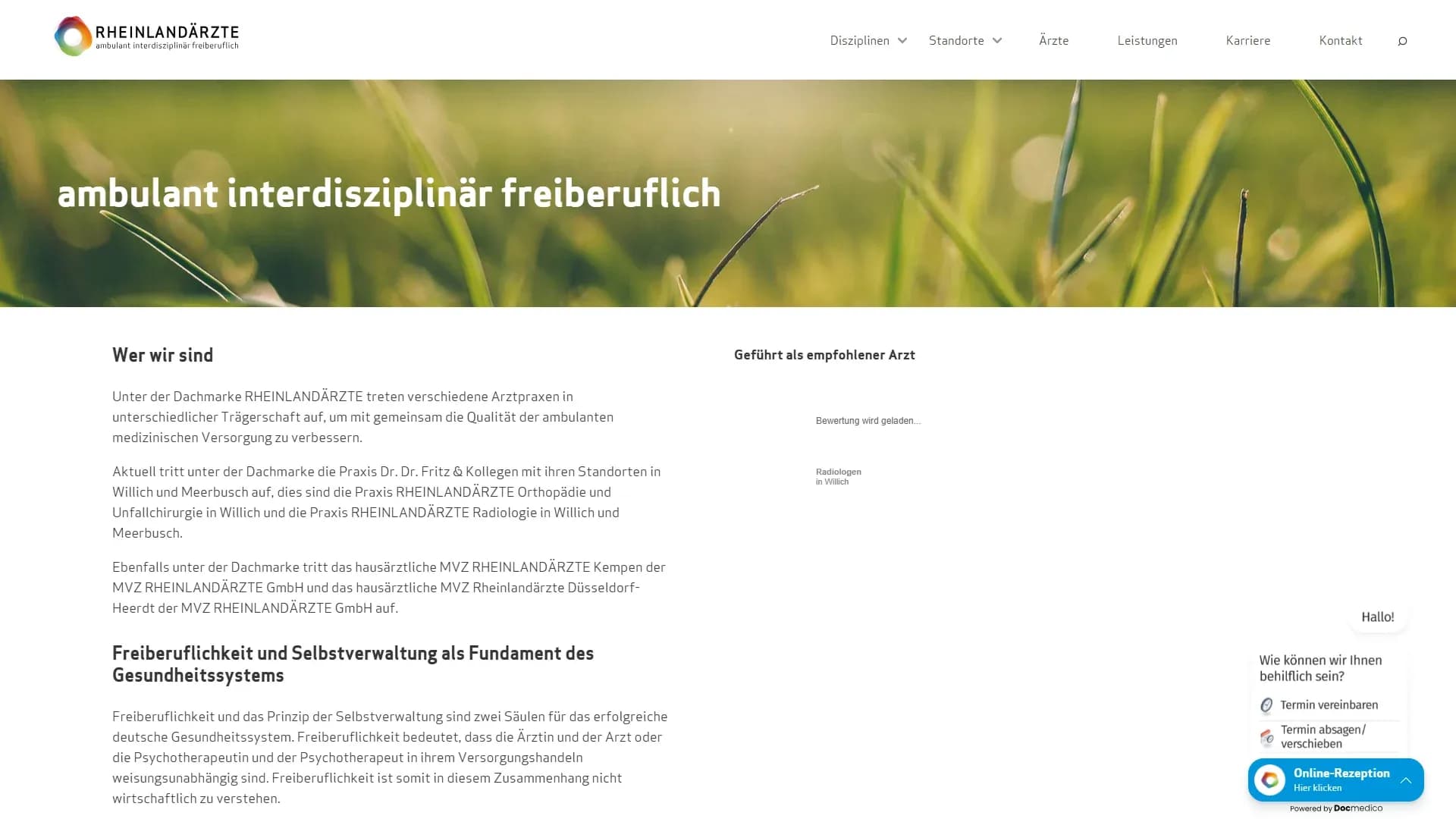 RHEINLANDÄRZTE — Website