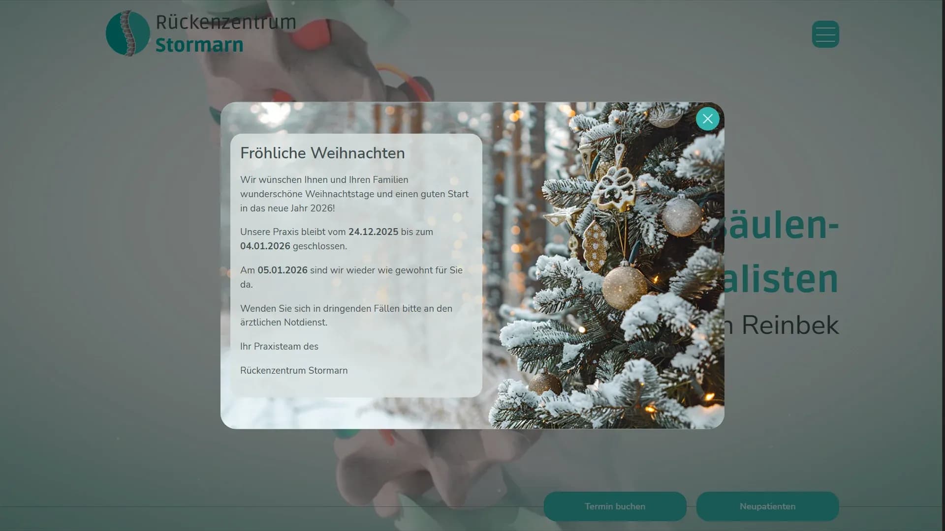 Rückenzentrum Stormarn — Website