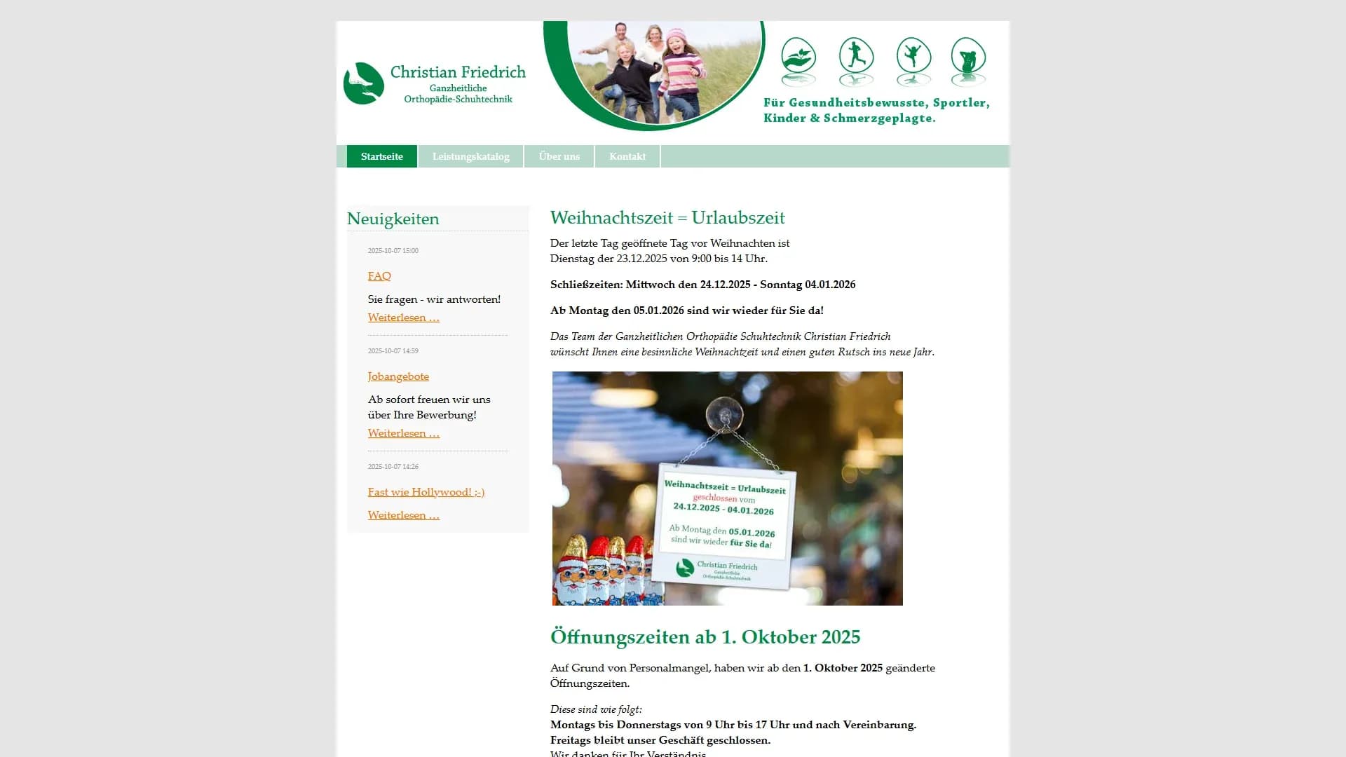 Ganzheitliche Orthopädie-Schuhtechnik — Website