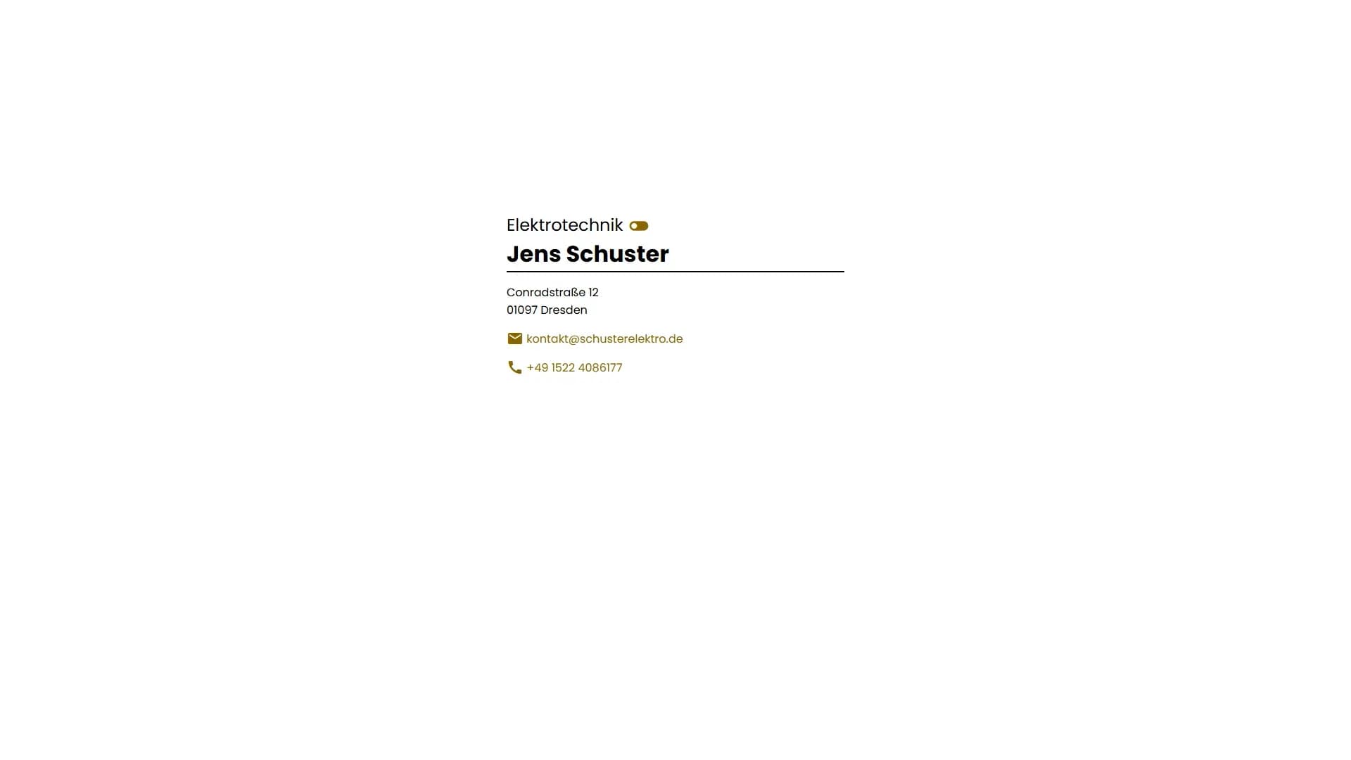 Elektrotechnik Jens Schuster — Website