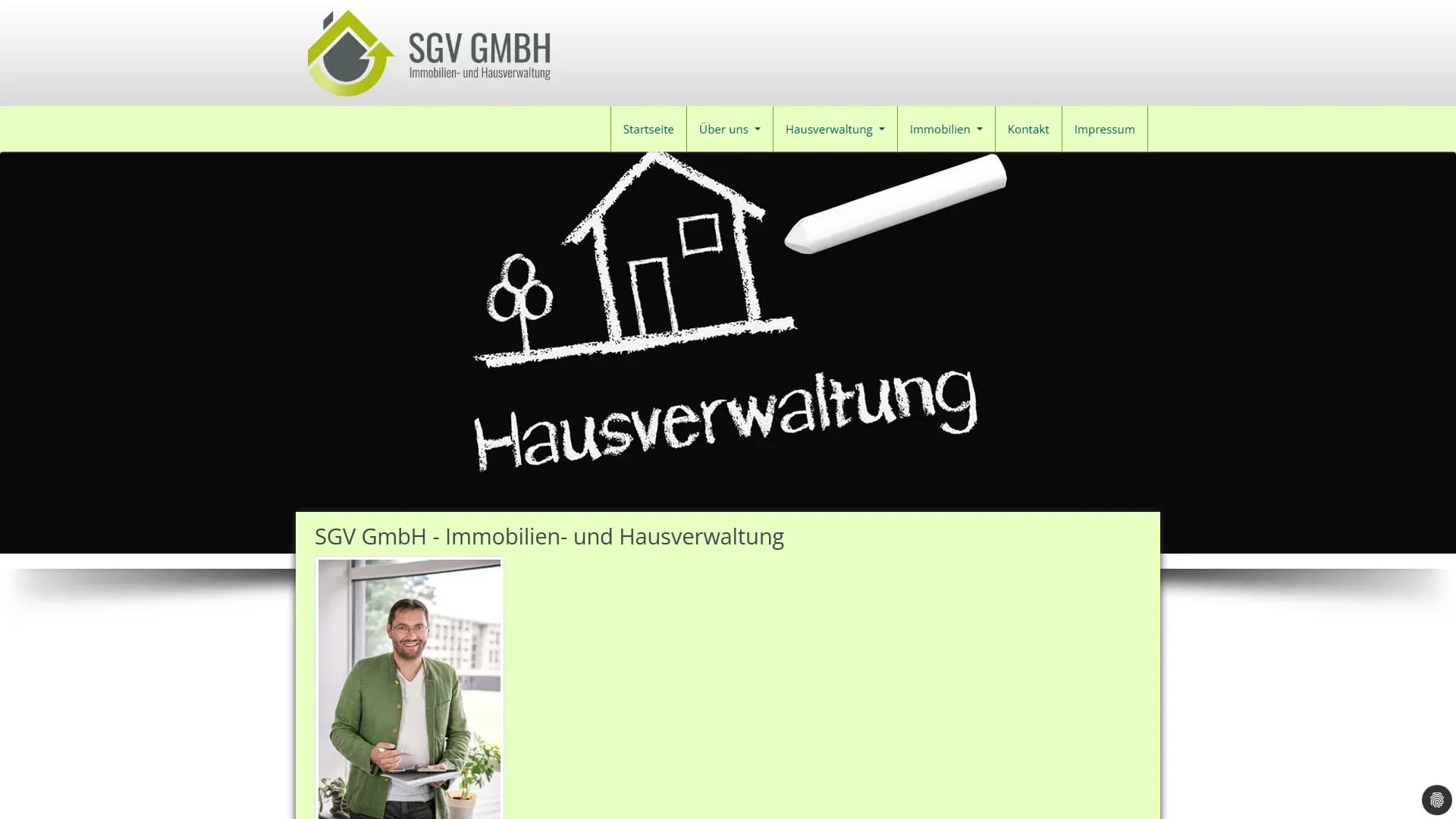 SGV GmbH Immobilien- und Hausverwaltung — Website