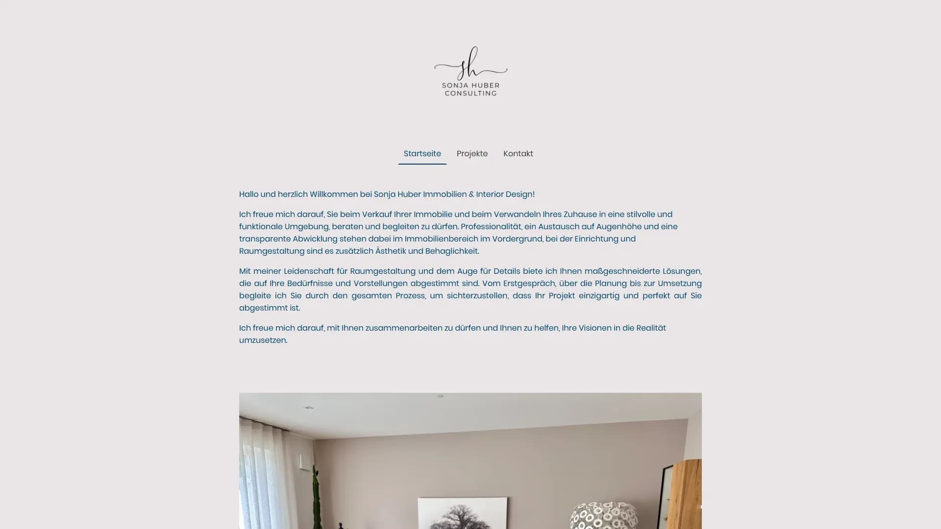Sonja Huber Immobilien & Interior Design — Website