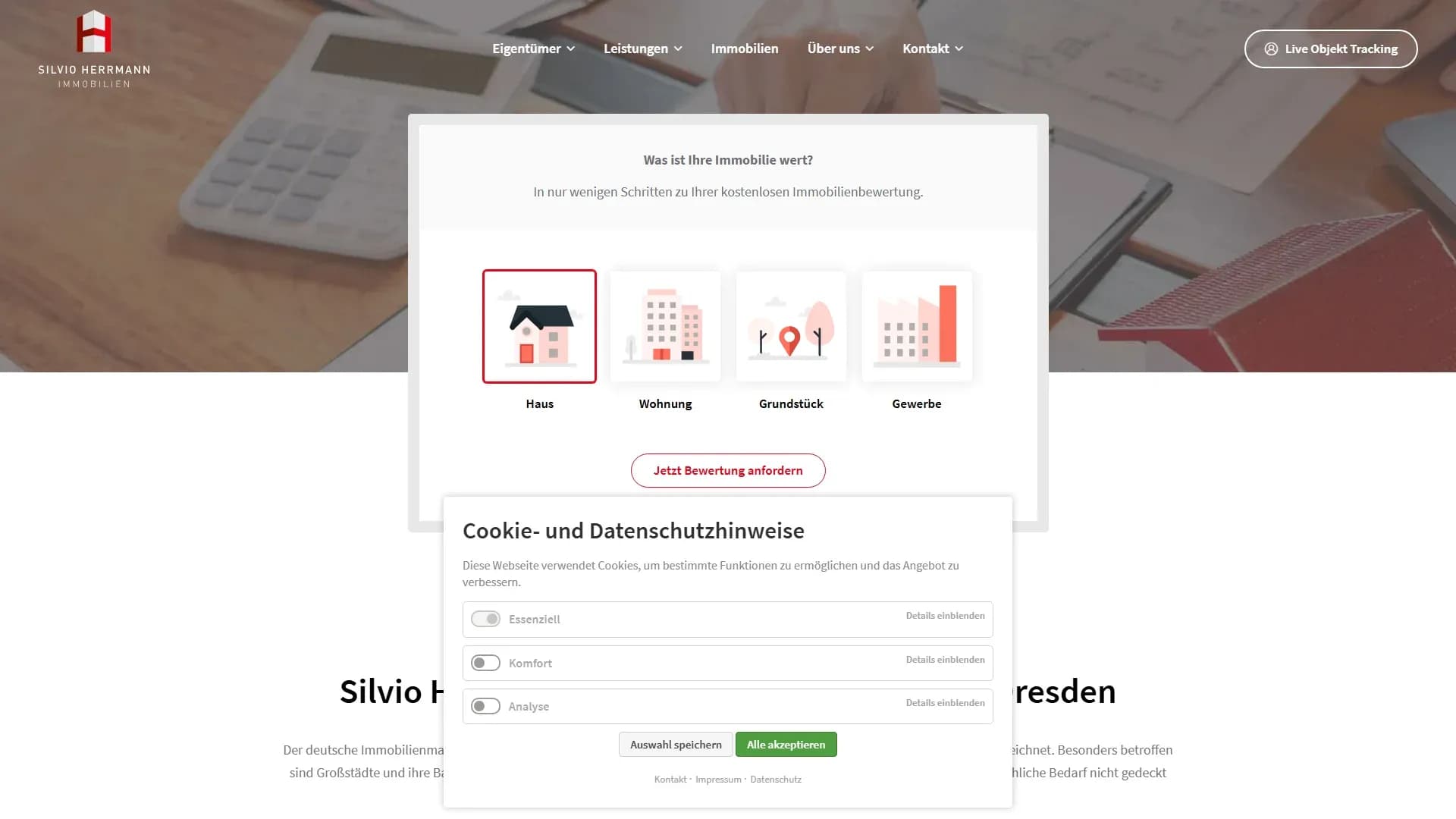 Silvio Herrmann Immobilien Dresden — Website