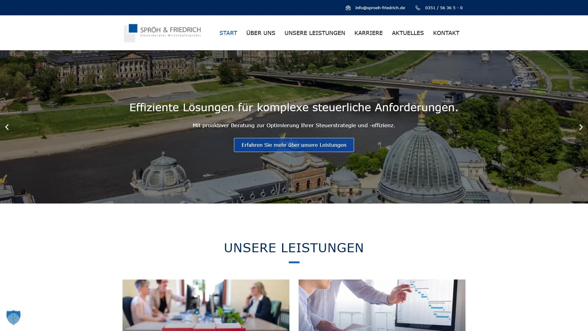 Spröh & Friedrich Steuerberater Wirtschaftsprüfer — Website