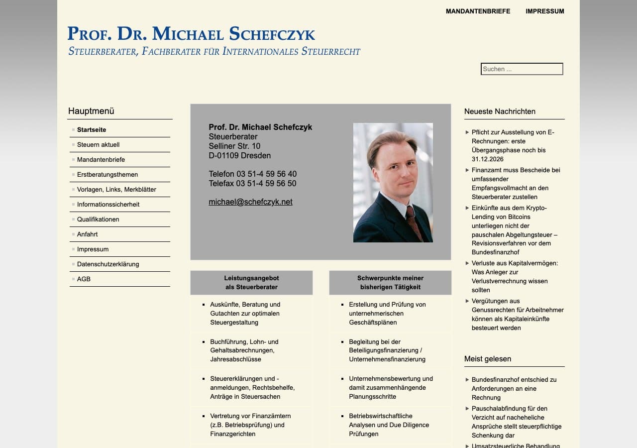 Prof. Dr. Michael Schefczyk