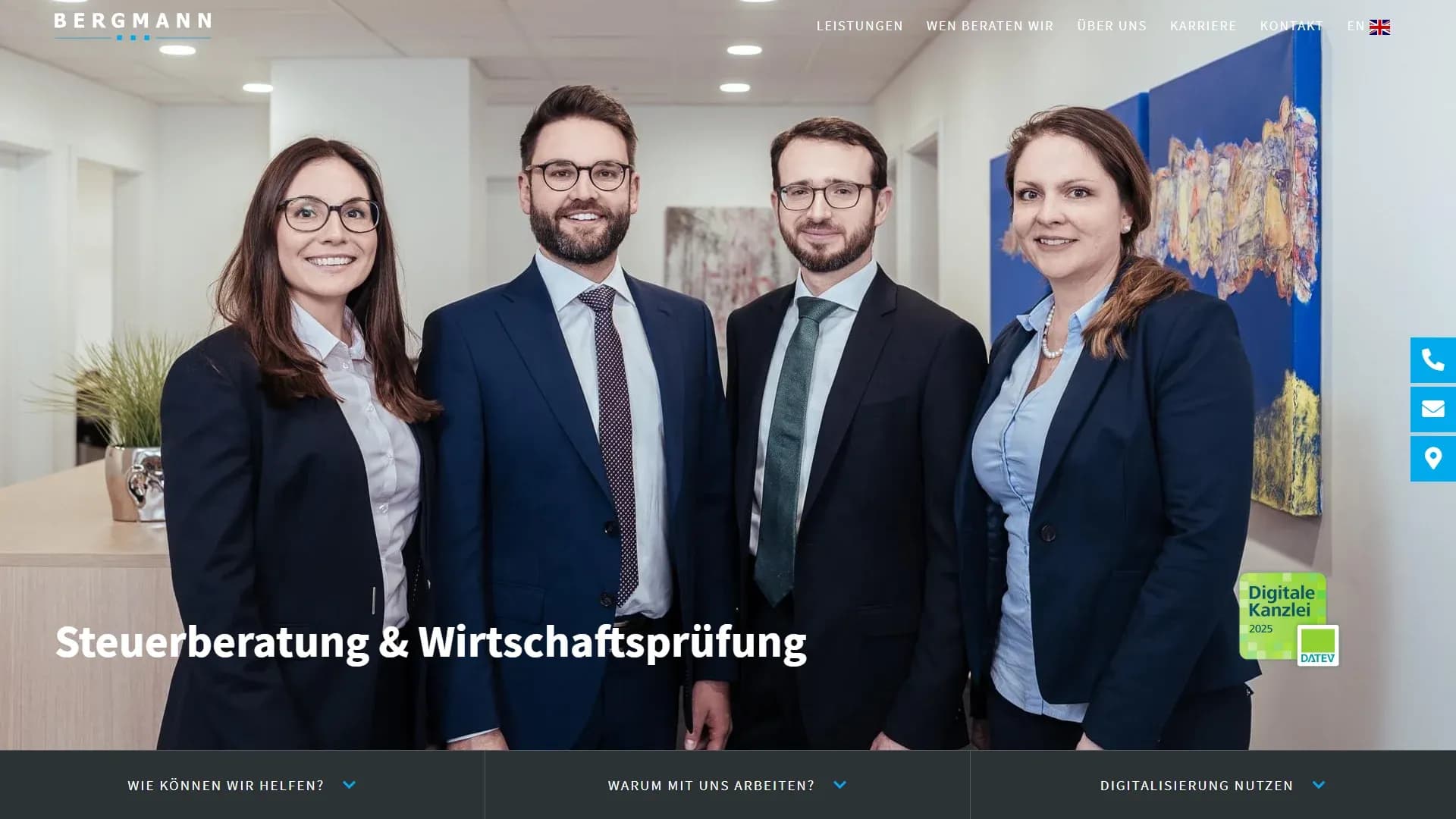 BERGMANN Steuerberatungsgesellschaft GmbH & Co. Kommanditgesellschaft — Website