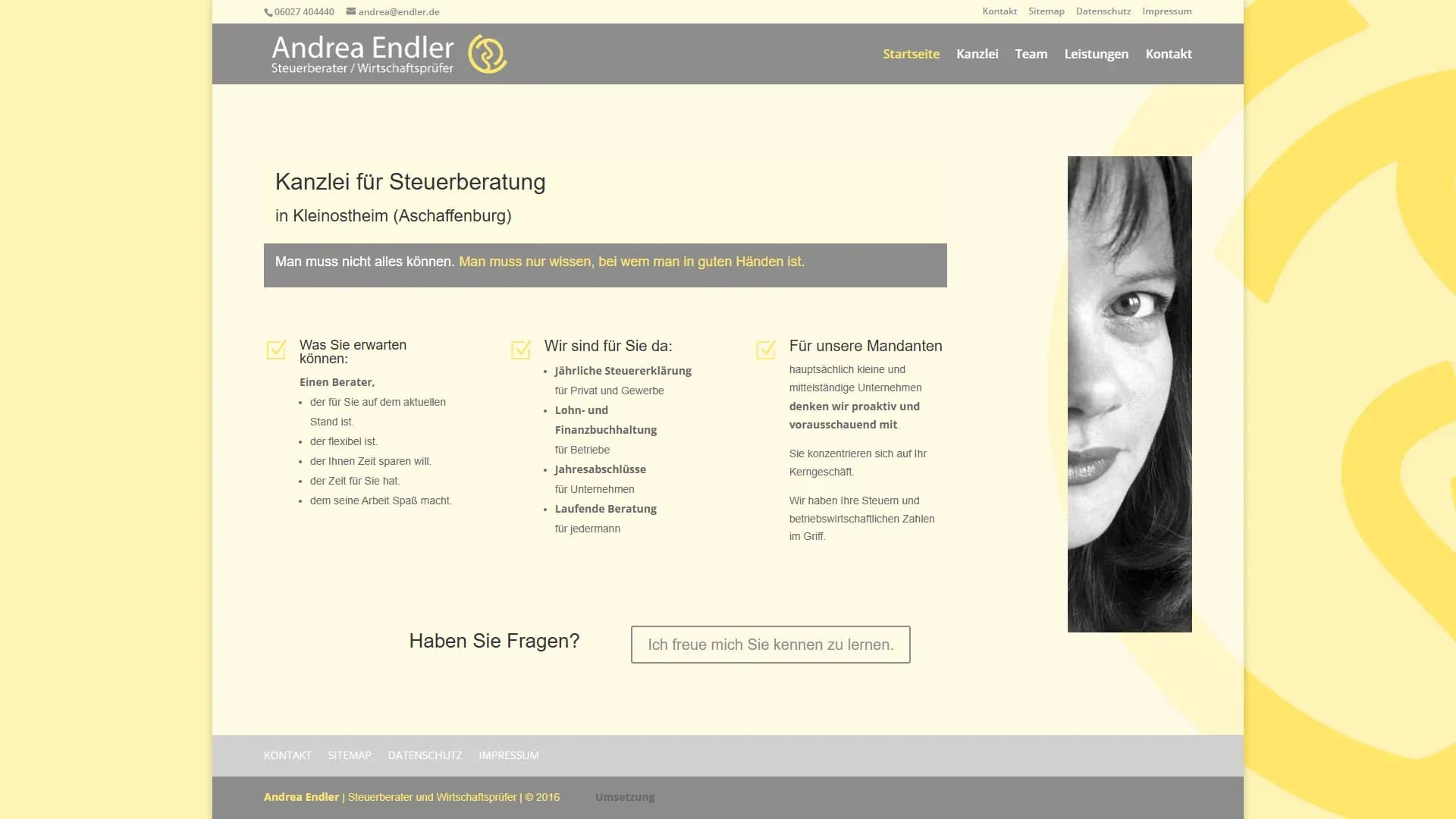 Andrea Endler | Steuerberater und Wirtschaftsprüfer — Website