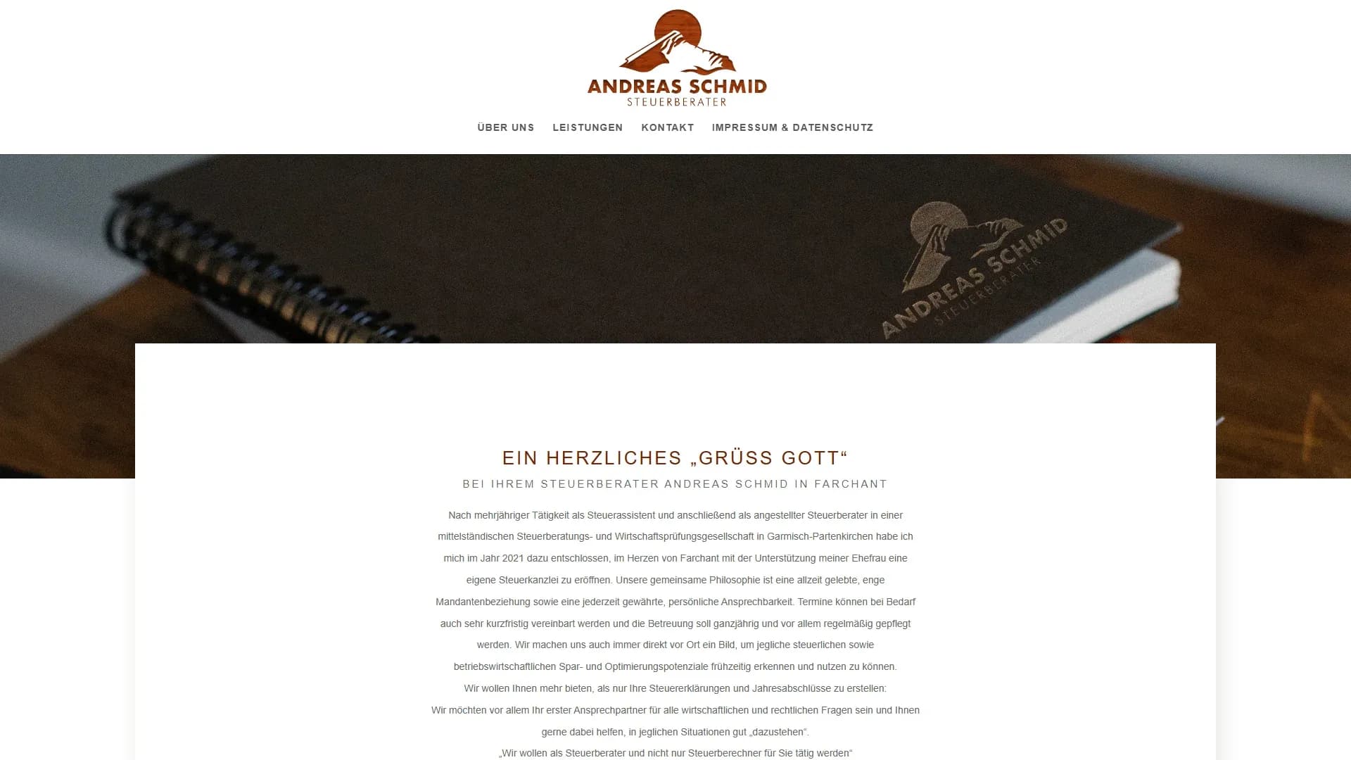 Steuerberater Andreas Schmid — Website
