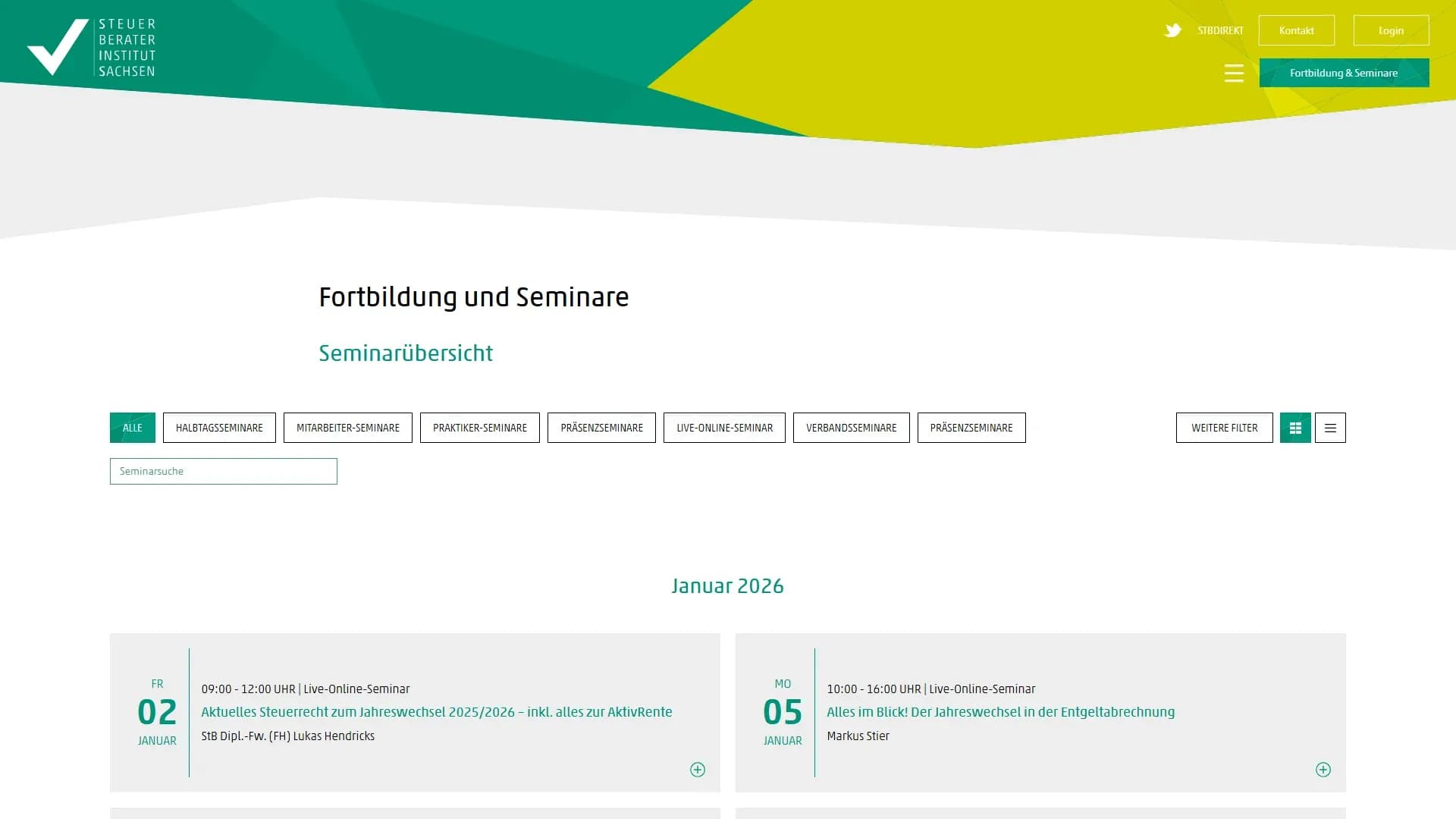 SIS Steuerberaterinstitut Sachsen — Website