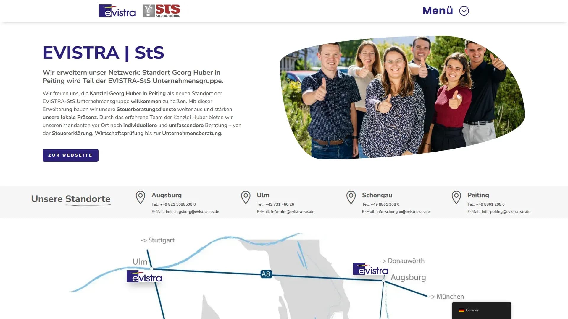 Steuerkanzlei Georg Huber — Website