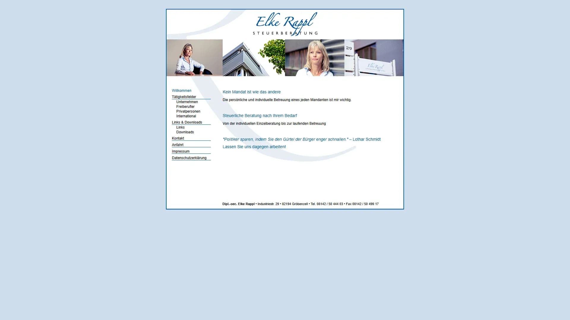 Steuerberatung Rappl — Website