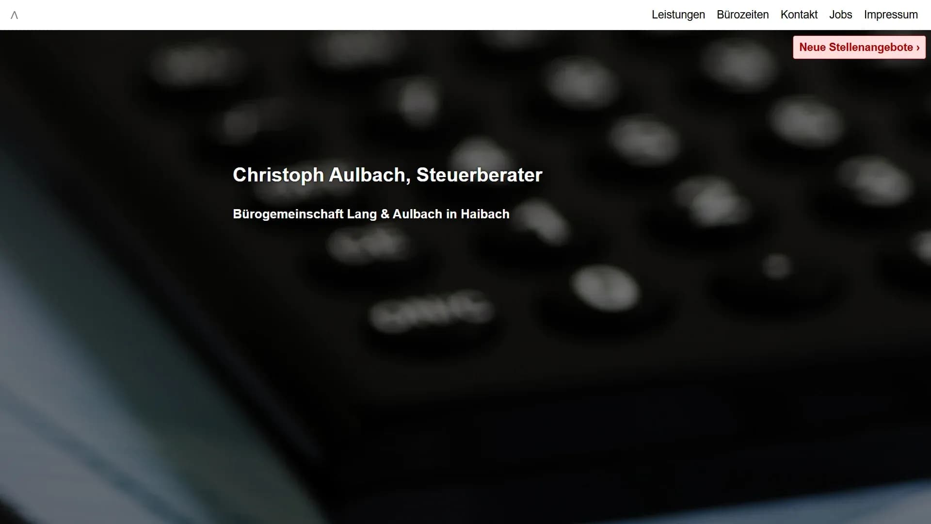 Christoph Aulbach Steuerberater — Website