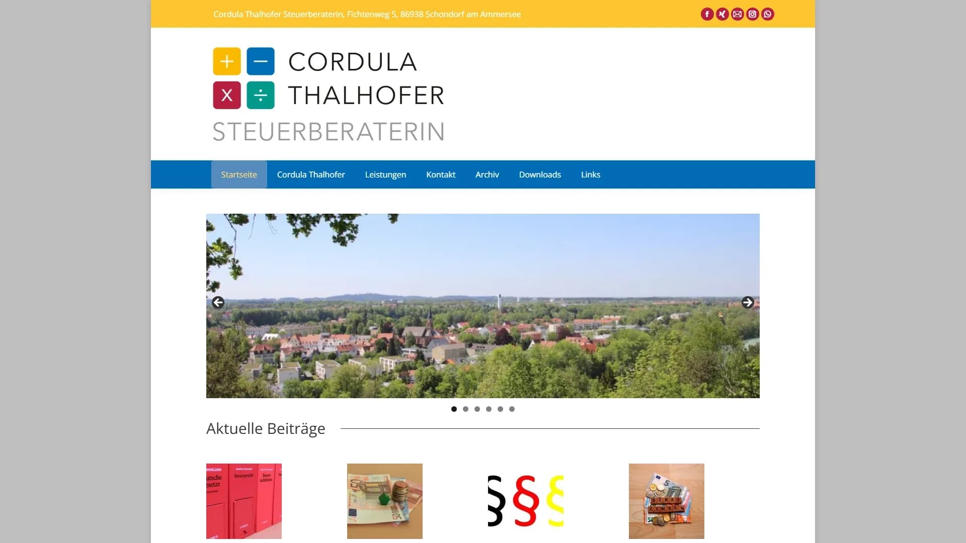 Cordula Thalhofer Steuerberaterin — Website